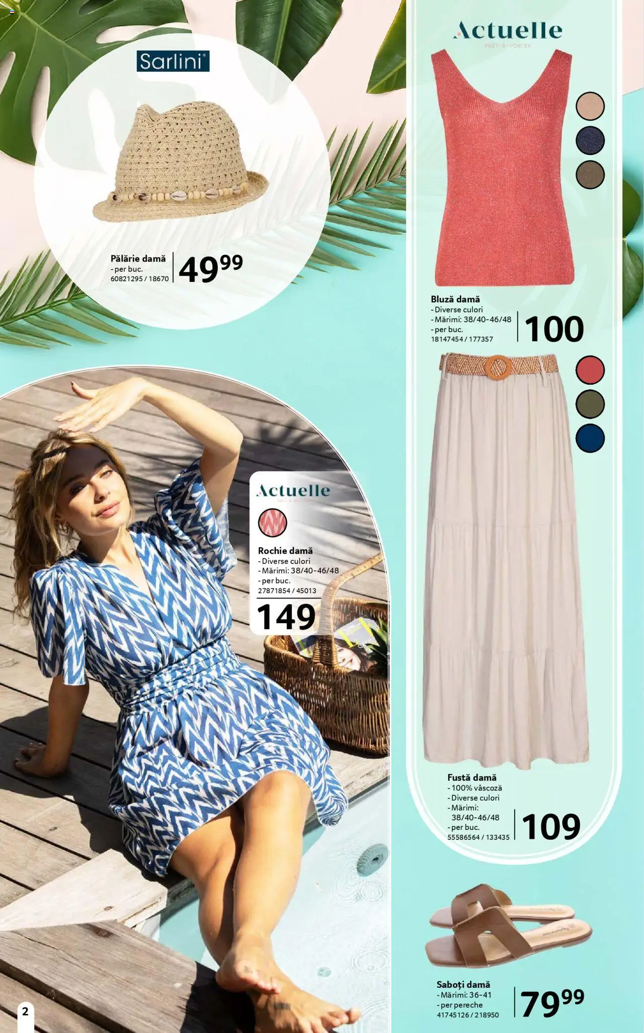 Catalog Selgros 13 Iunie - 9 Iulie 2025 | Pagina 2 | Produse: Pălărie, Rochie, Bluză