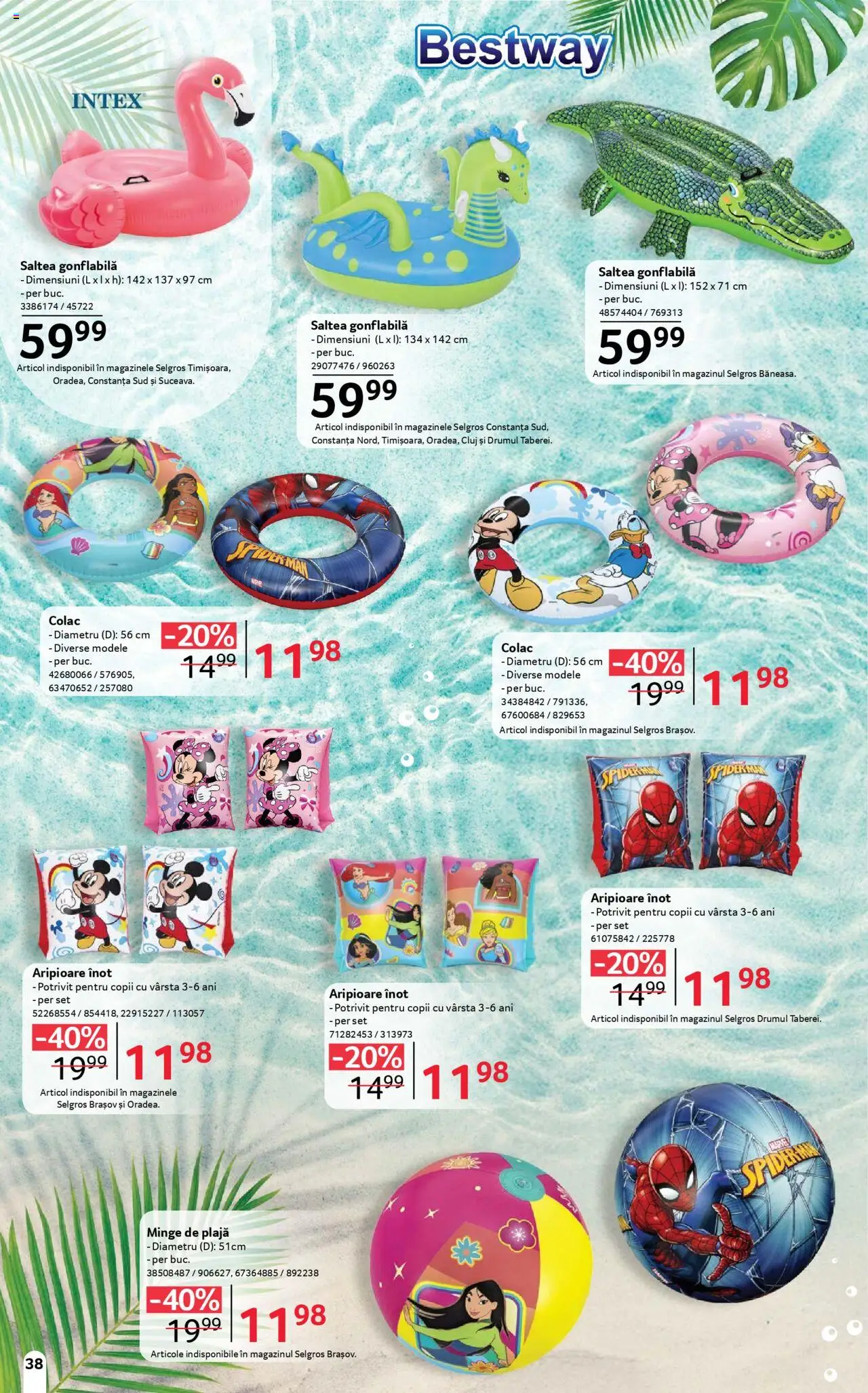 Catalog Selgros 13 Iunie - 9 Iulie 2025 | Pagina 38 | Produse: Saltea, Saltea gonflabilă