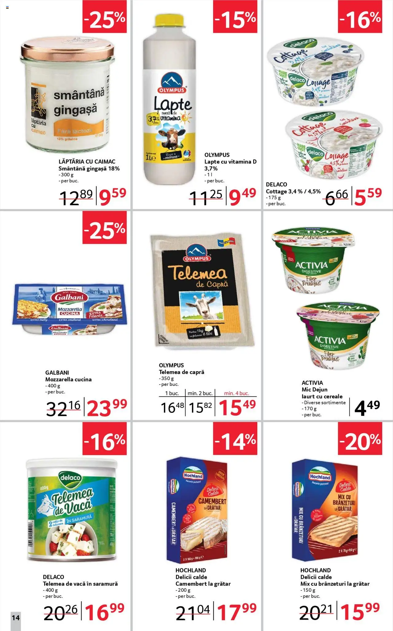 Catalog Selgros 13 - 25 Iunie 2025 | Pagina 14 | Produse: Light Kedi Konservesi, Mozzarella, Cereale, Smântână