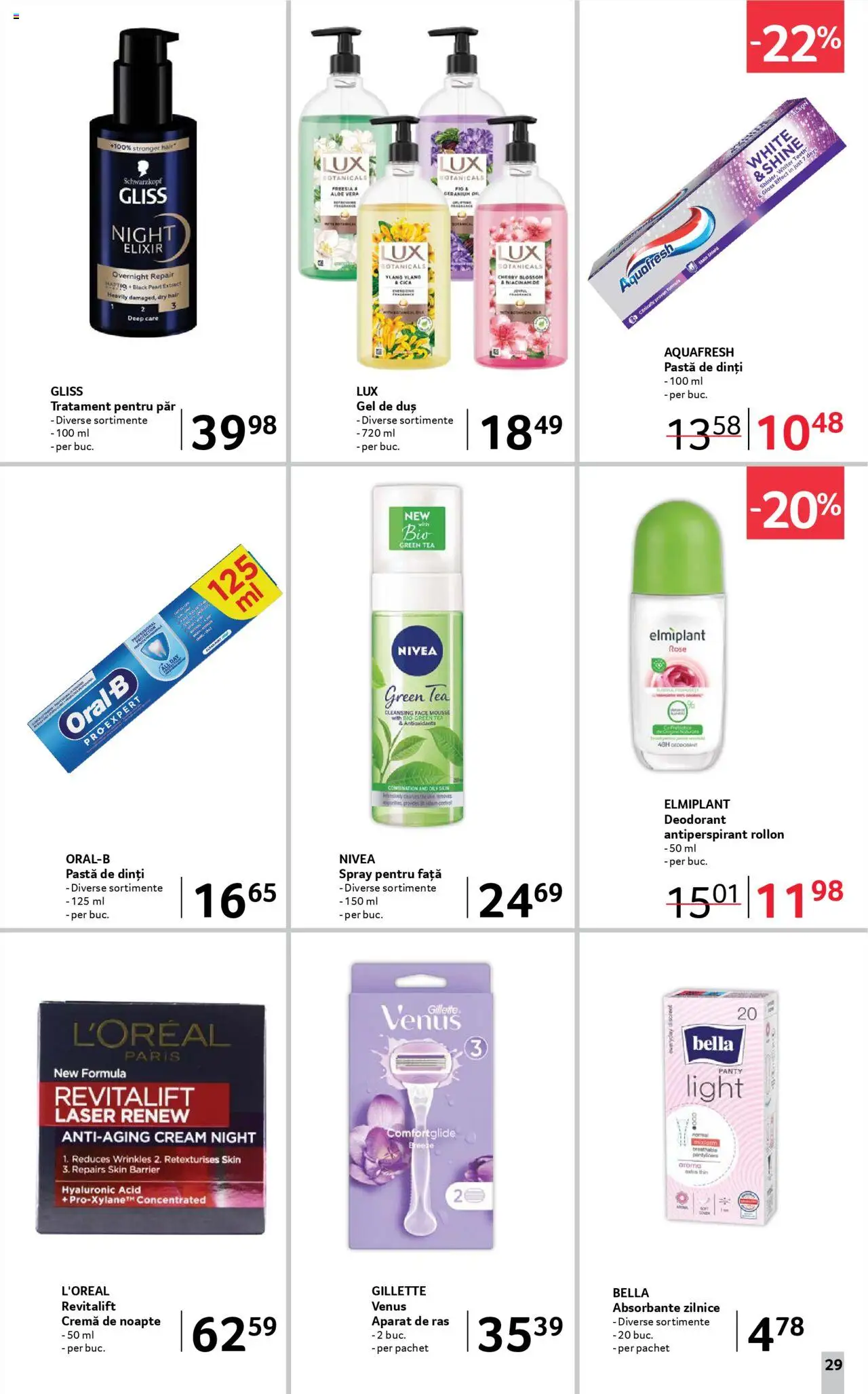 Catalog Selgros 13 - 25 Iunie 2025 | Pagina 29 | Produse: Elixir, Cremă de noapte, Antiperspirant, Absorbante