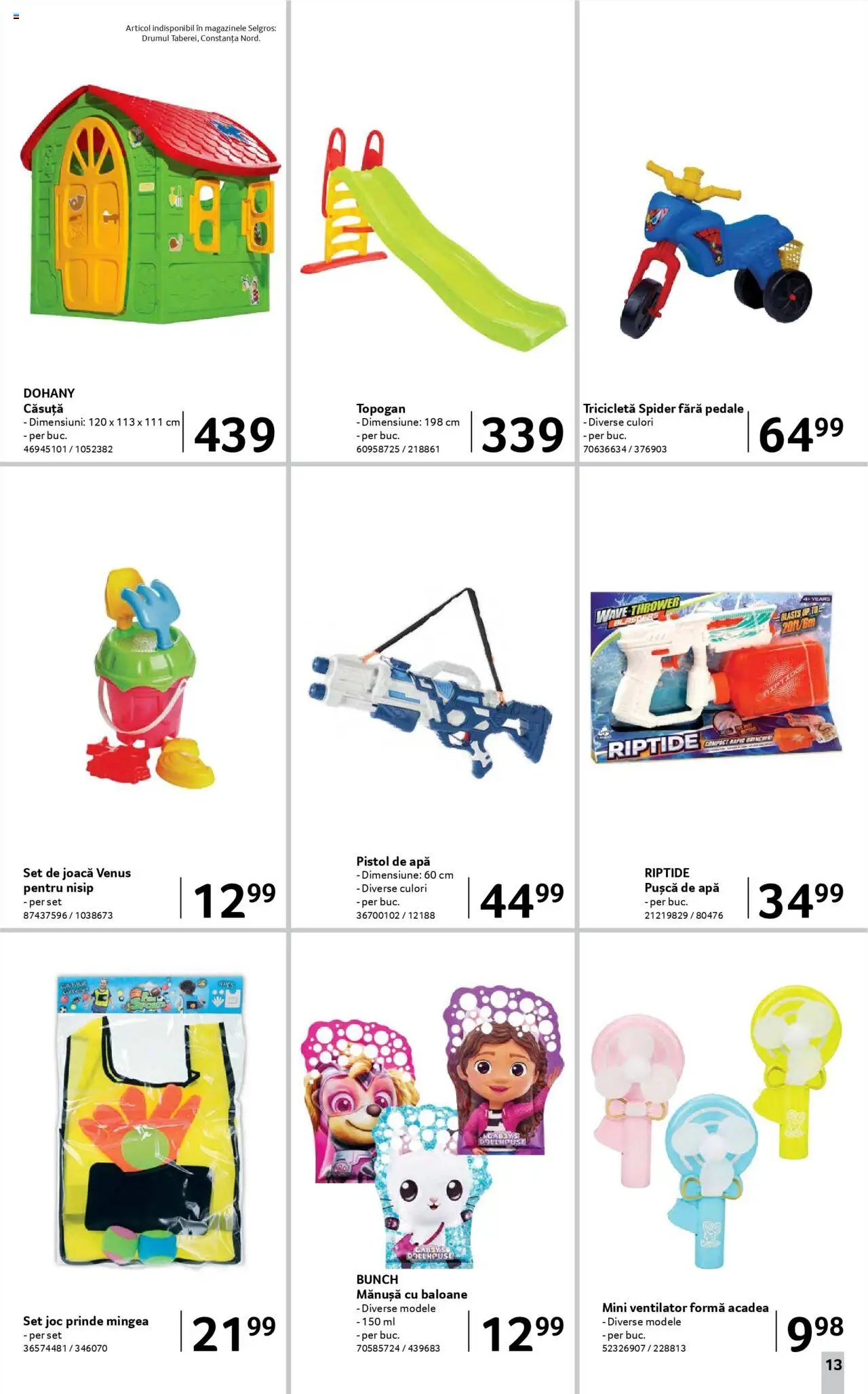 Catalog Selgros 13 - 25 Iunie 2025 | Pagina 13 | Produse: Joc, Ventilator, Apă