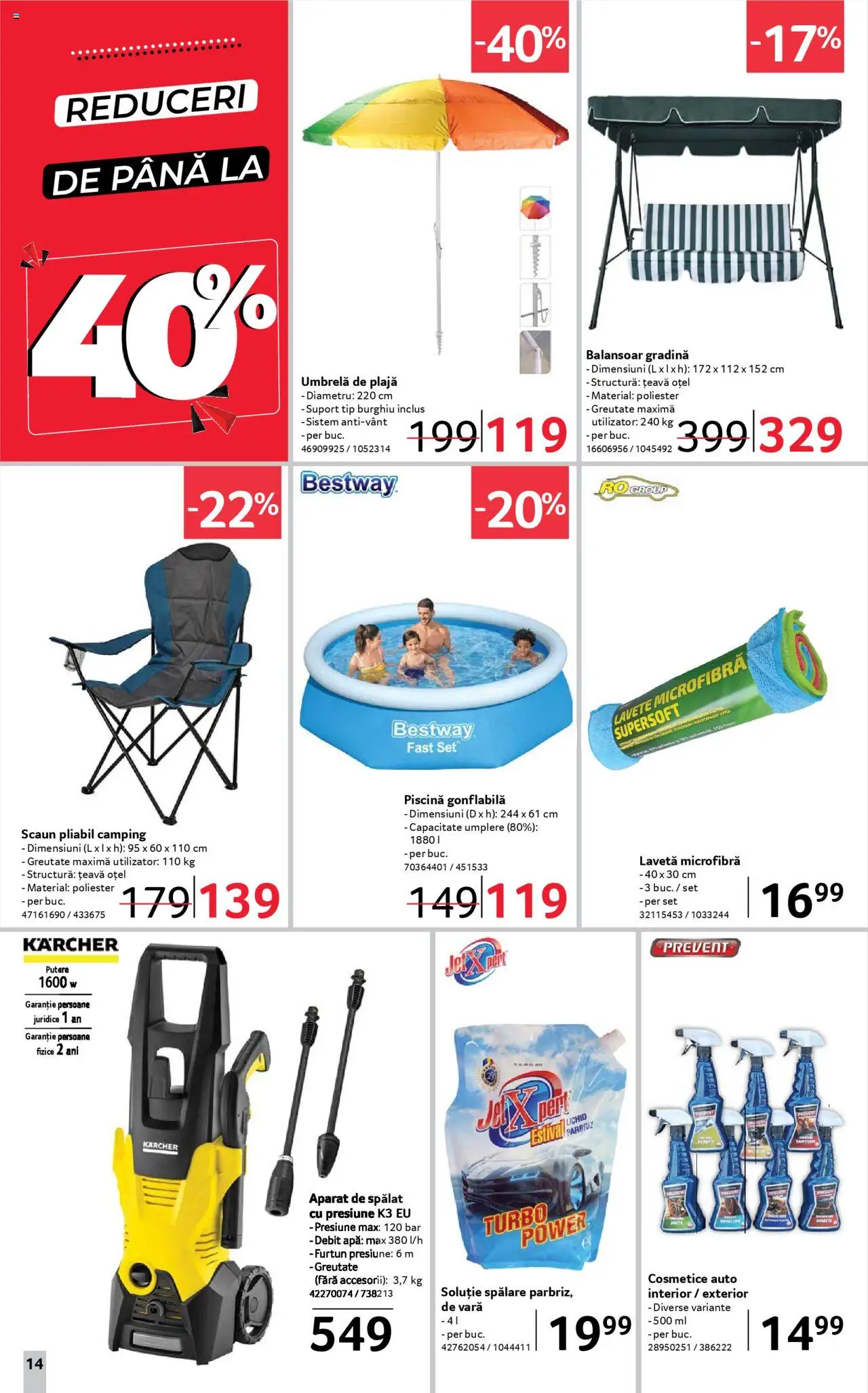 Catalog Selgros 13 - 25 Iunie 2025 | Pagina 14 | Produse: Umbrelă, Lavete, Țeavă, Apă