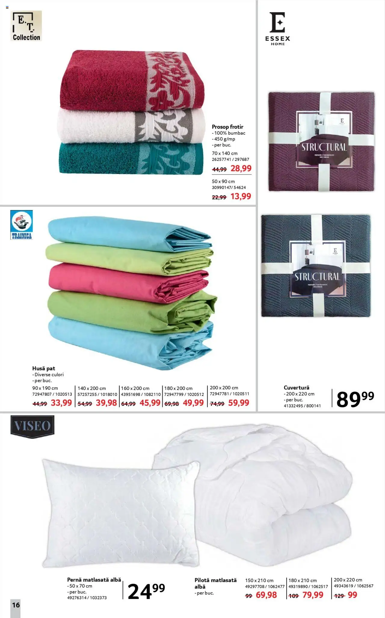 Catalog Selgros 13 - 25 Iunie 2025 | Pagina 16 | Produse: Cuvertură, Pat, Pernă, Pilotă