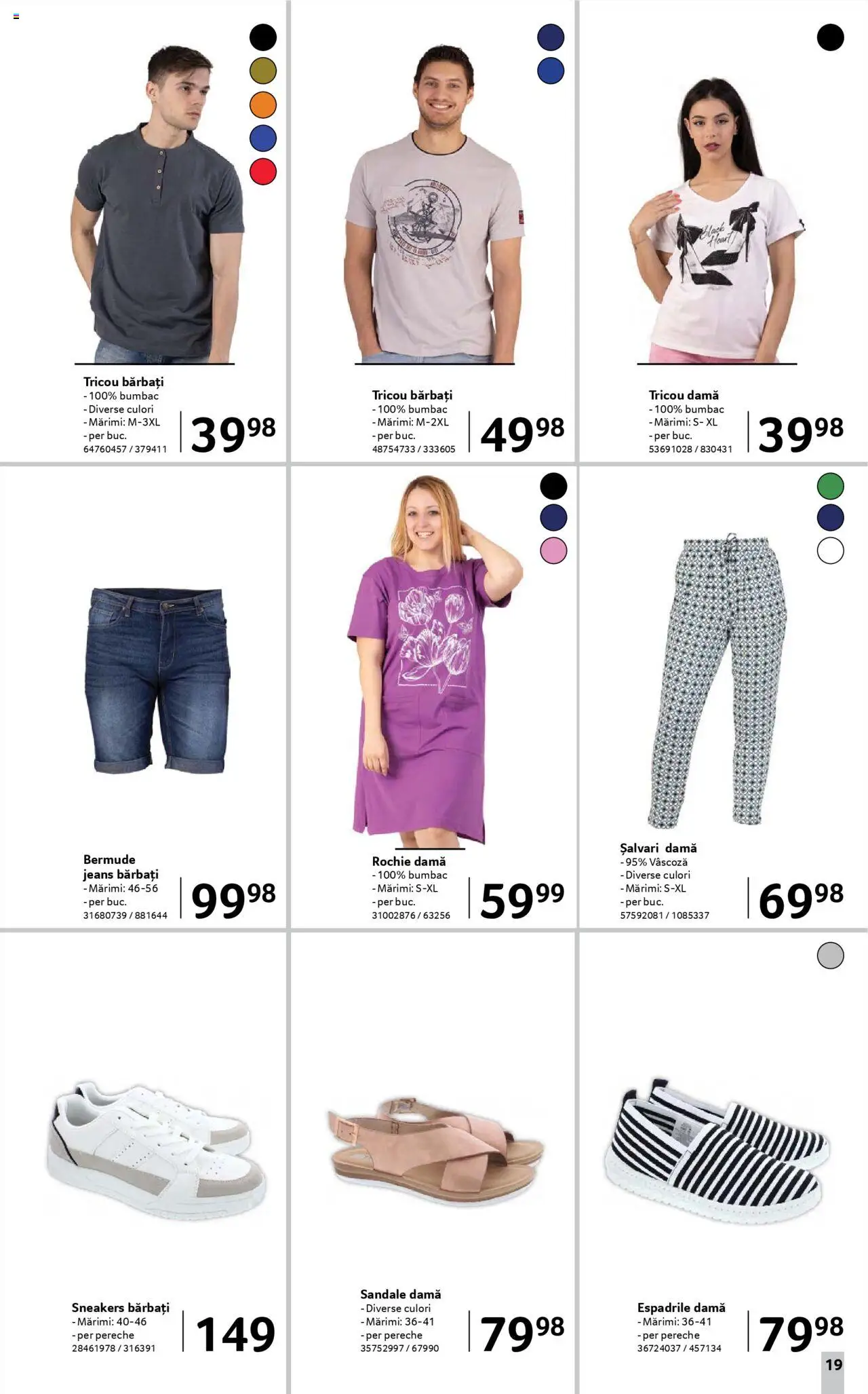 Catalog Selgros 13 - 25 Iunie 2025 | Pagina 19 | Produse: Rochie, Tricou, Espadrile, Sandale