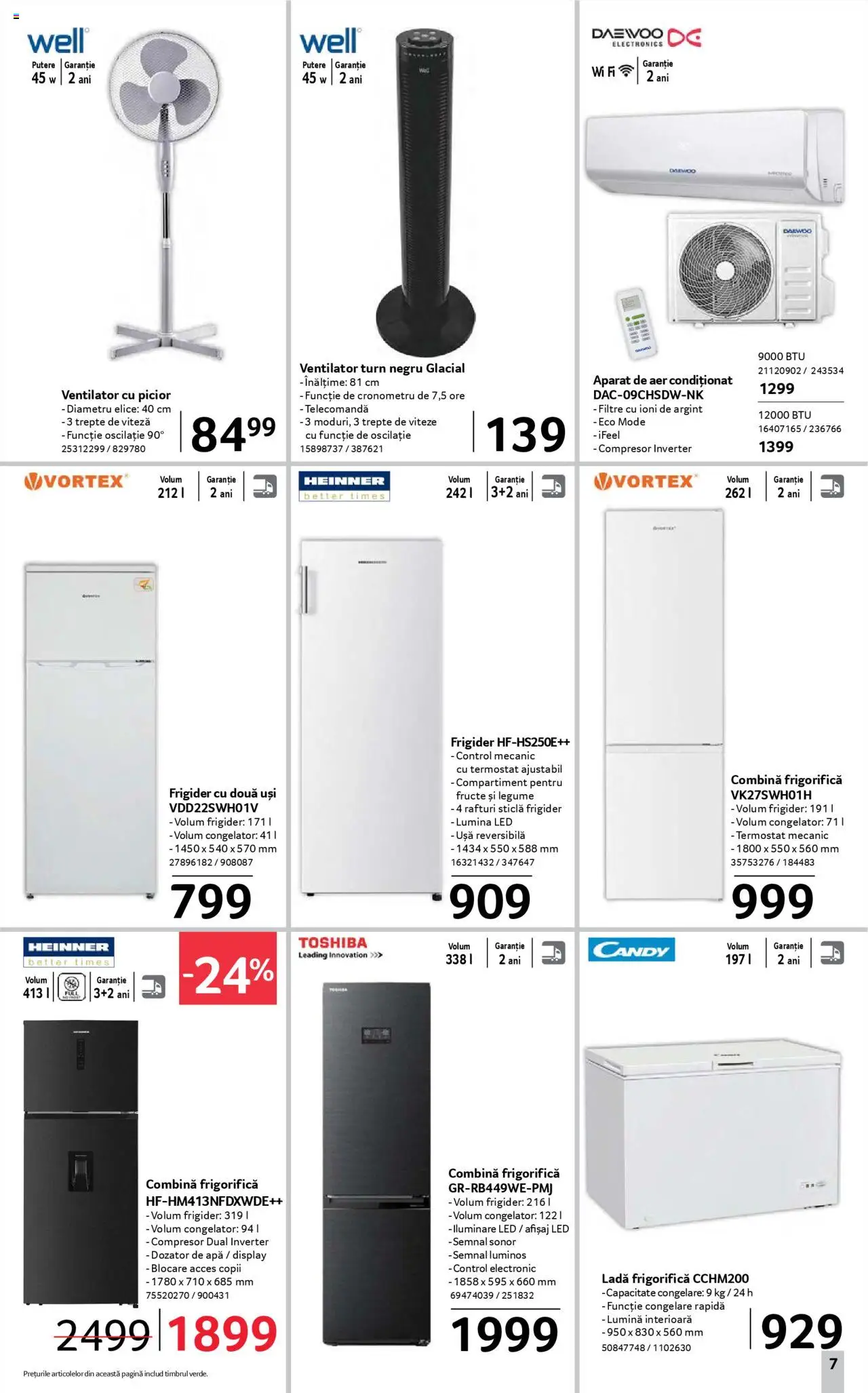Catalog Selgros 13 - 25 Iunie 2025 | Pagina 7 | Produse: Aer Condiționat, Apă, Fructe, Combină frigorifică