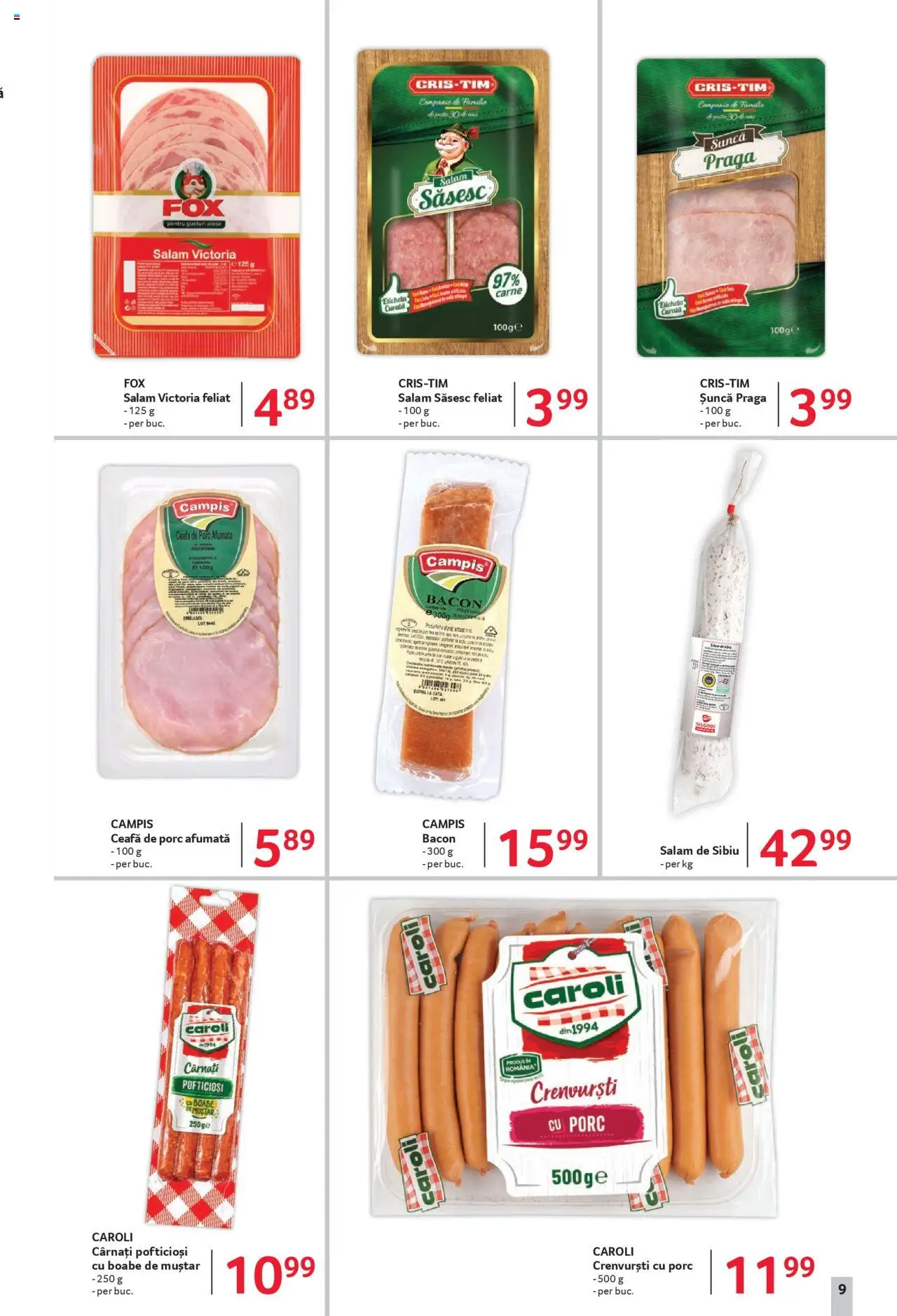 Catalog Selgros 13 - 25 Iunie 2025 | Pagina 9 | Produse: Keçeli kalem, Bacon, Salam, Cârnați