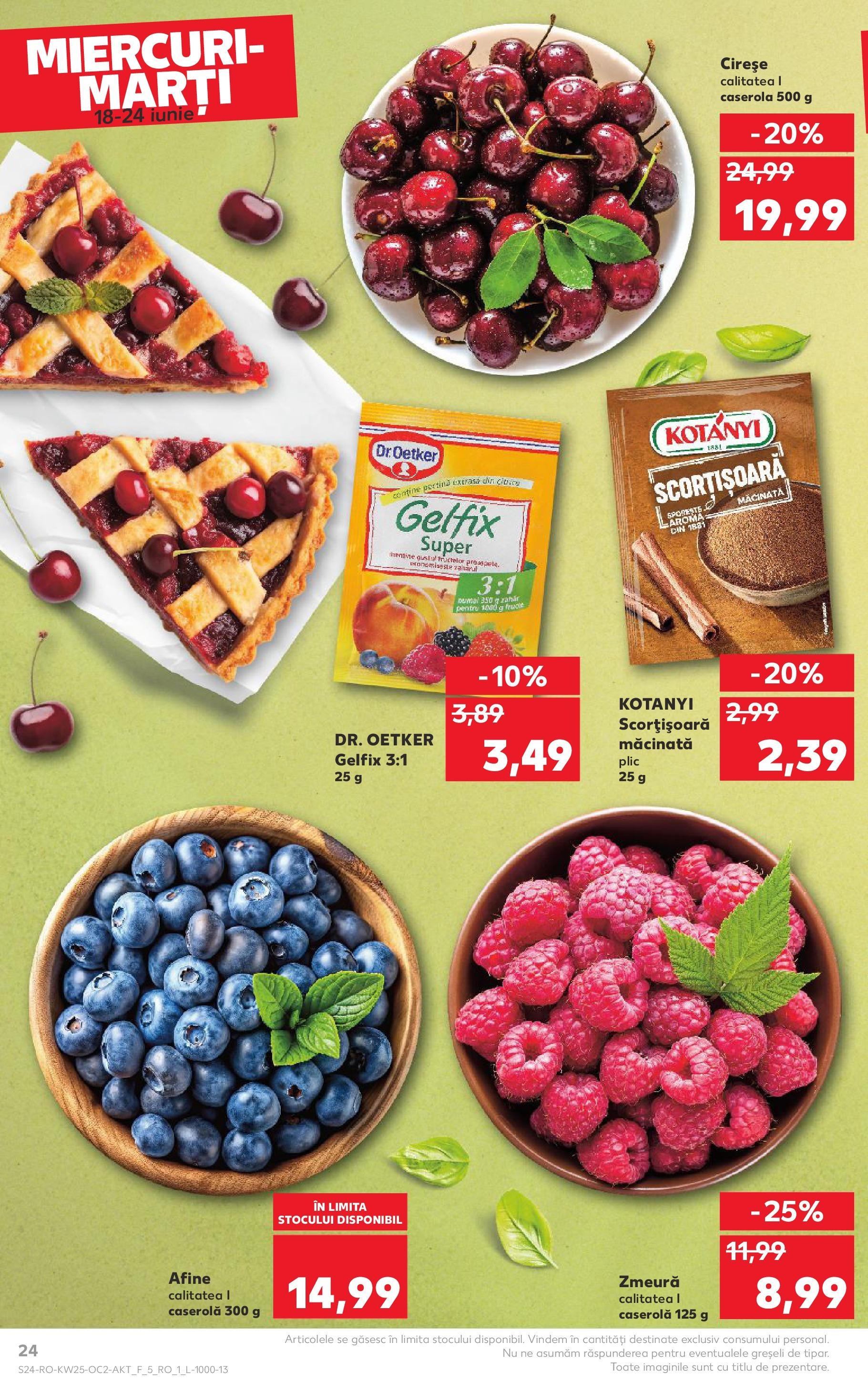 Catalog Kaufland 18 - 23 Iunie 2025 | Pagina 24 | Produse: Afine, Cireșe, Fructe, Zahăr