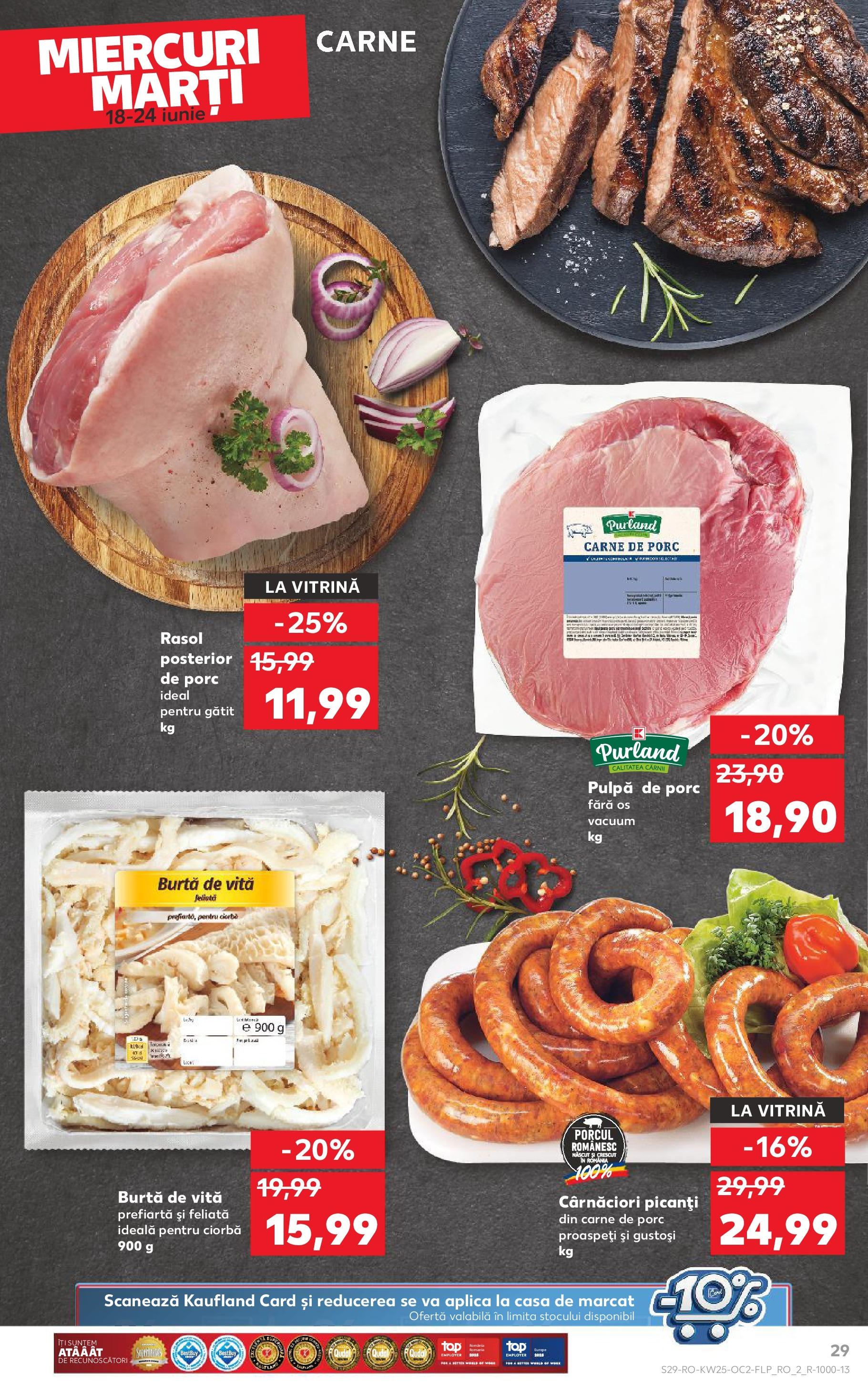 Catalog Kaufland 18 - 23 Iunie 2025 | Pagina 29 | Produse: Vitrină, Carne De Porc, Rasol