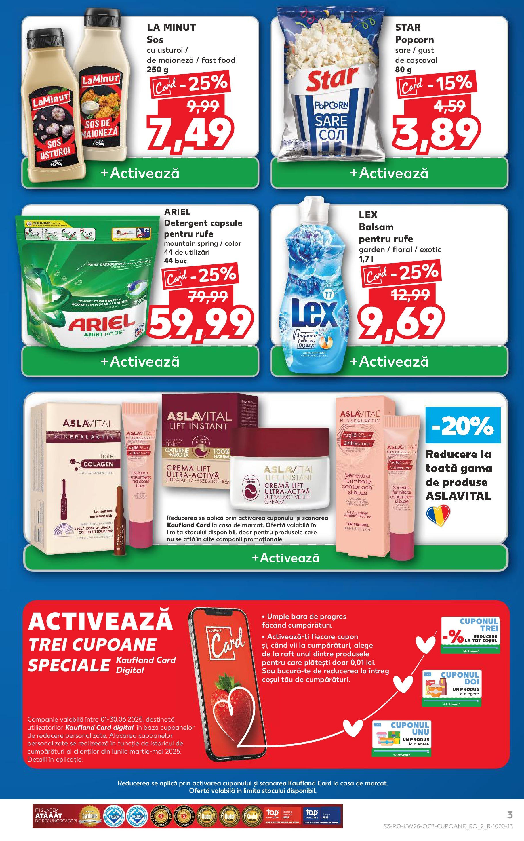 Catalog Kaufland 18 - 23 Iunie 2025 | Pagina 3 | Produse: Cașcaval, Maioneză, Sare, Usturoi