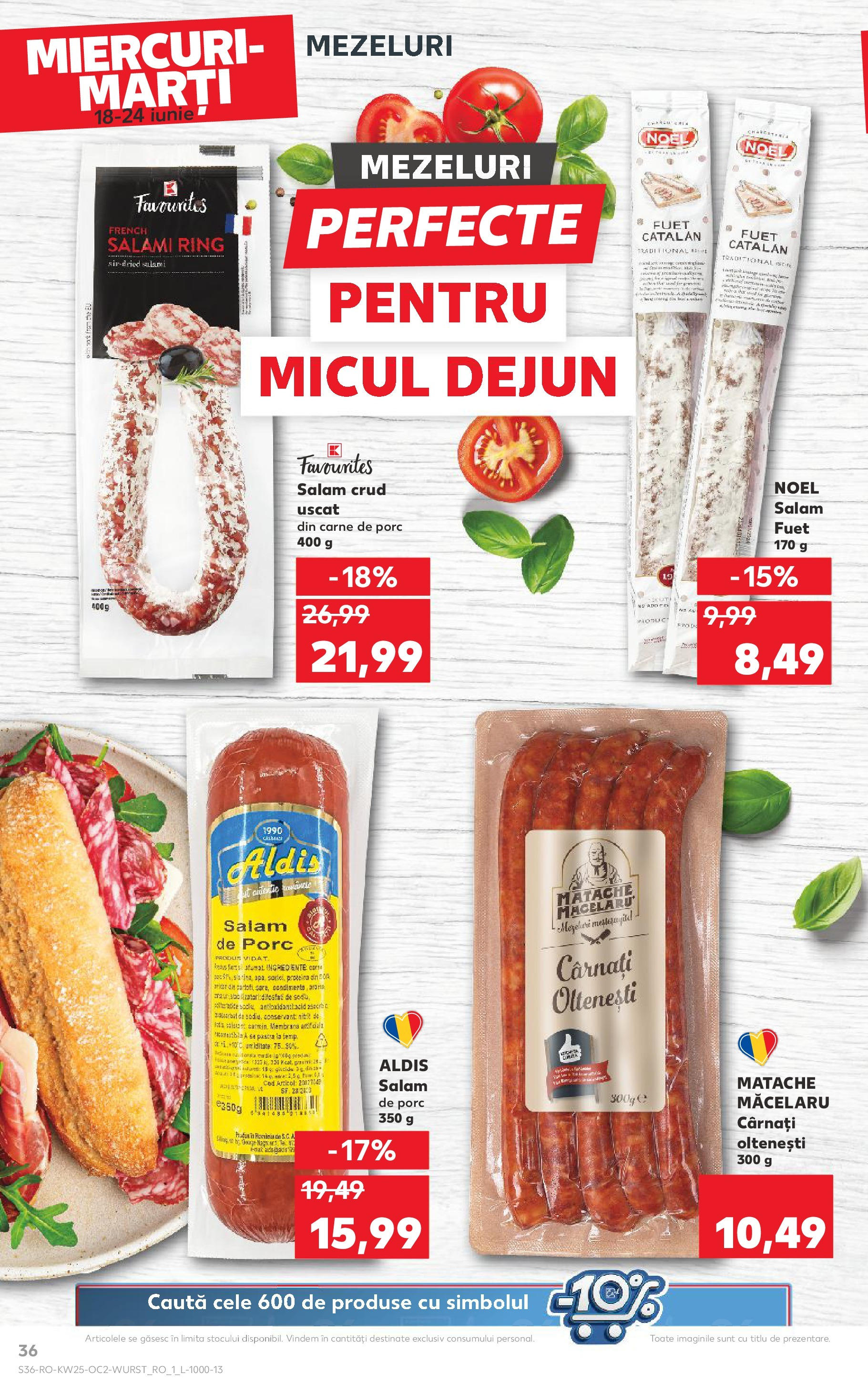 Catalog Kaufland 18 - 23 Iunie 2025 | Pagina 36 | Produse: Salam, Carne De Porc, Apă, Cârnați