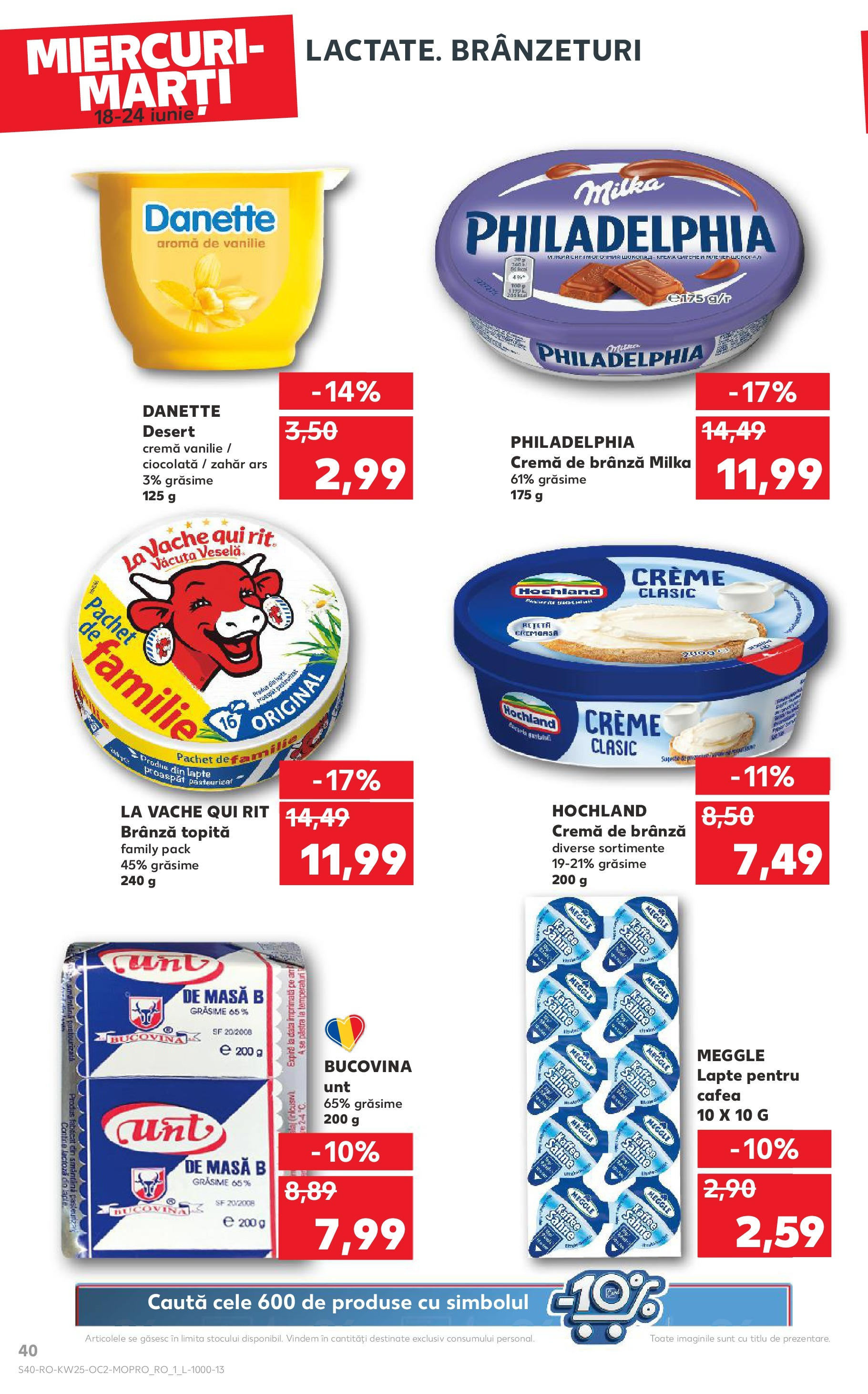 Catalog Kaufland 18 - 23 Iunie 2025 | Pagina 40 | Produse: Masă, Cafea, Cremă de brânză, Zahăr