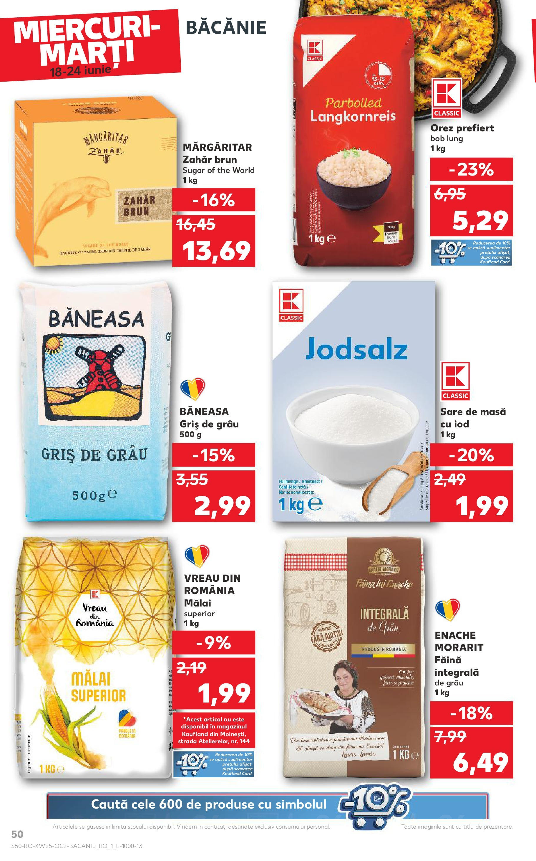Catalog Kaufland 18 - 23 Iunie 2025 | Pagina 50 | Produse: Masă, Orez, Mălai, Zahăr