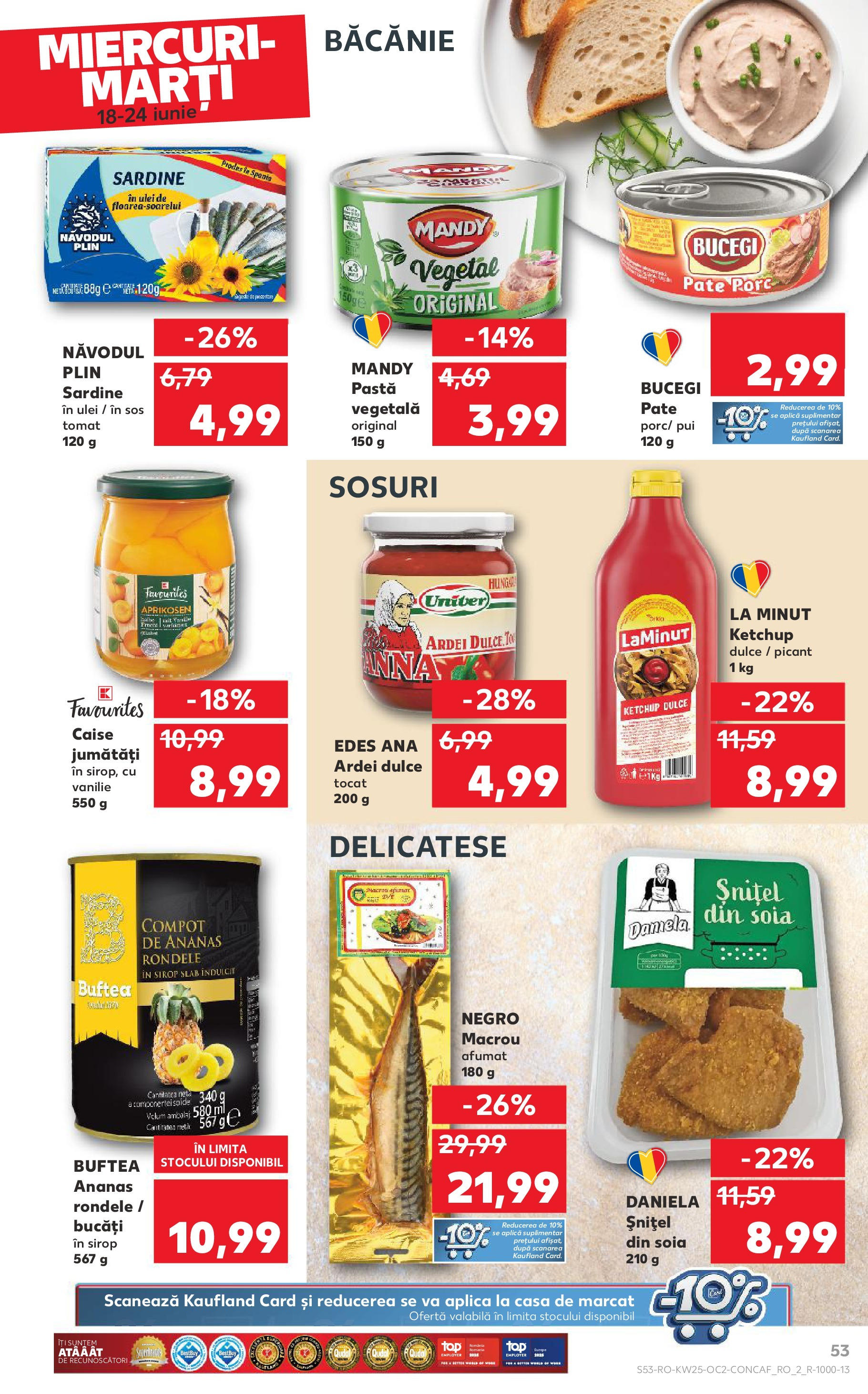 Catalog Kaufland 18 - 23 Iunie 2025 | Pagina 53 | Produse: Pate, Ardei, Compot, Ahtapot