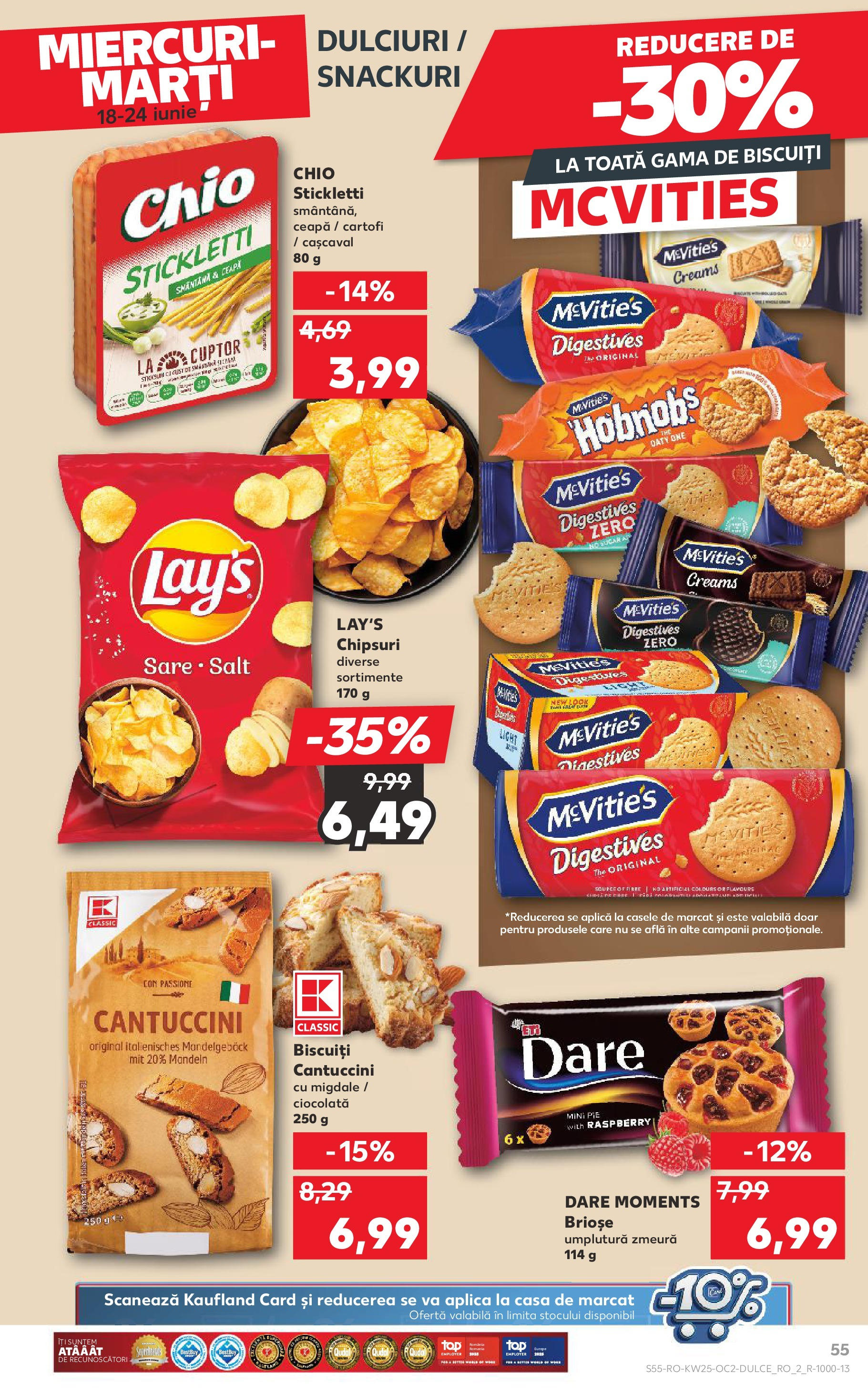Catalog Kaufland 18 - 23 Iunie 2025 | Pagina 55 | Produse: Migdale, Ciocolată, Ceapă, Sare