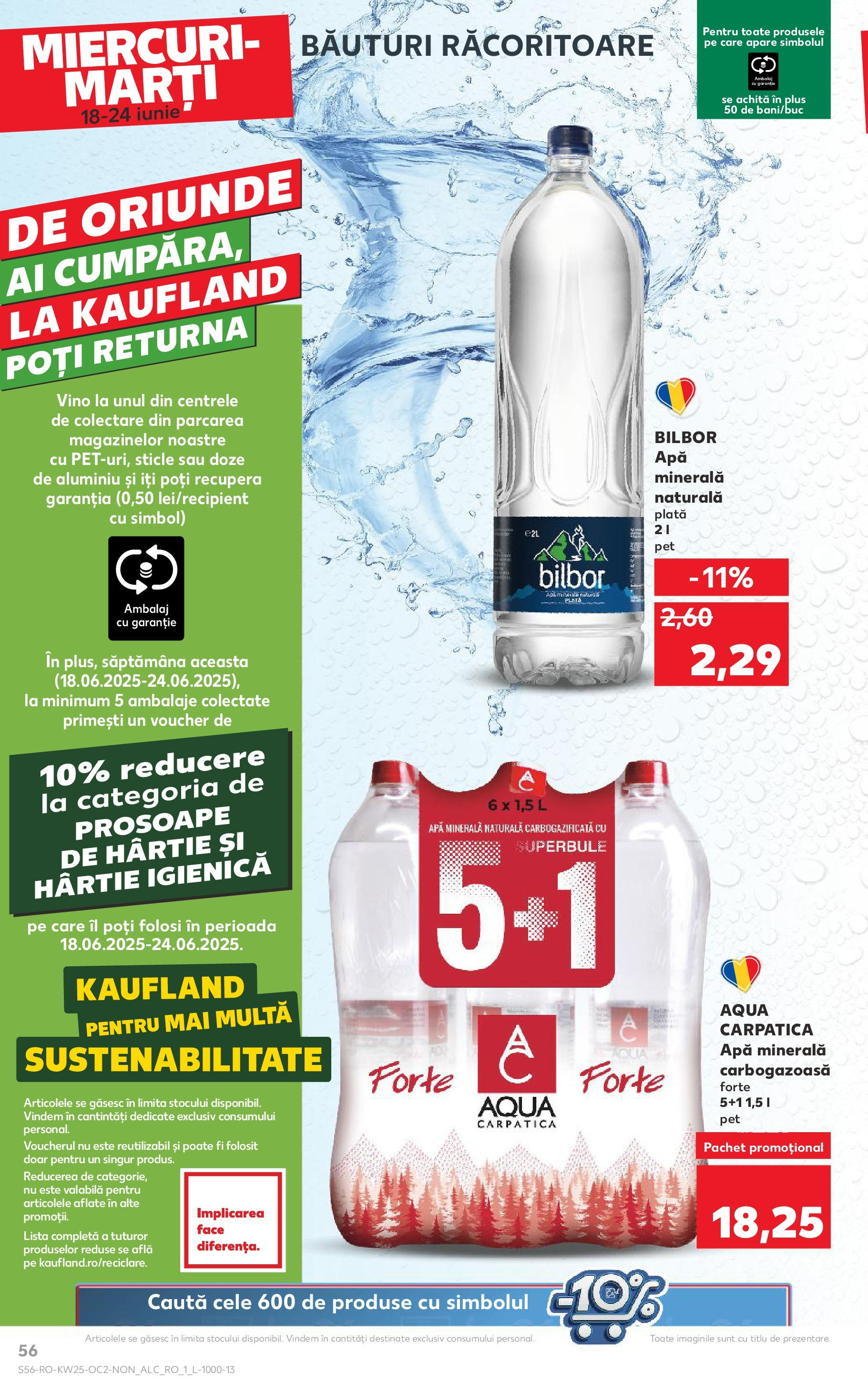 Catalog Kaufland 18 - 23 Iunie 2025 | Pagina 56 | Produse: Yazı tahtası kalemi, Apă