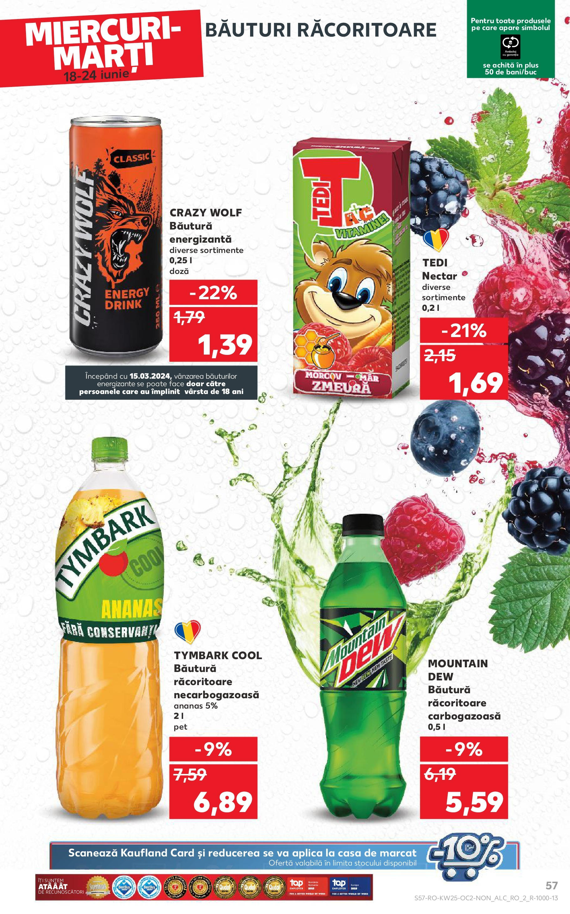 Catalog Kaufland 18 - 23 Iunie 2025 | Pagina 57 | Produse: Zmeură, Matériel de Street Workout, Băutură energizantă, Ananas