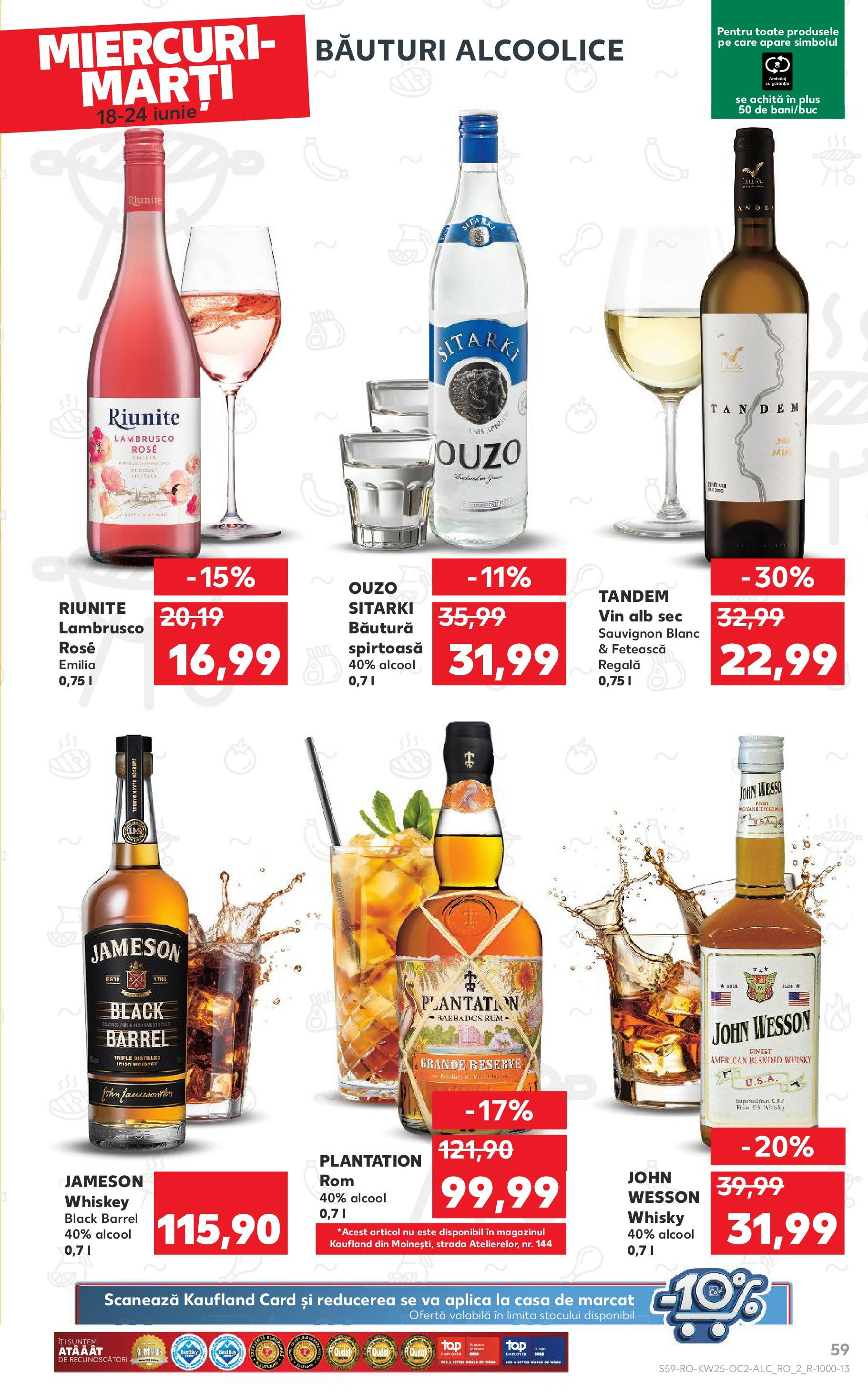 Catalog Kaufland 18 - 23 Iunie 2025 | Pagina 59 | Produse: Vin, Whiskey