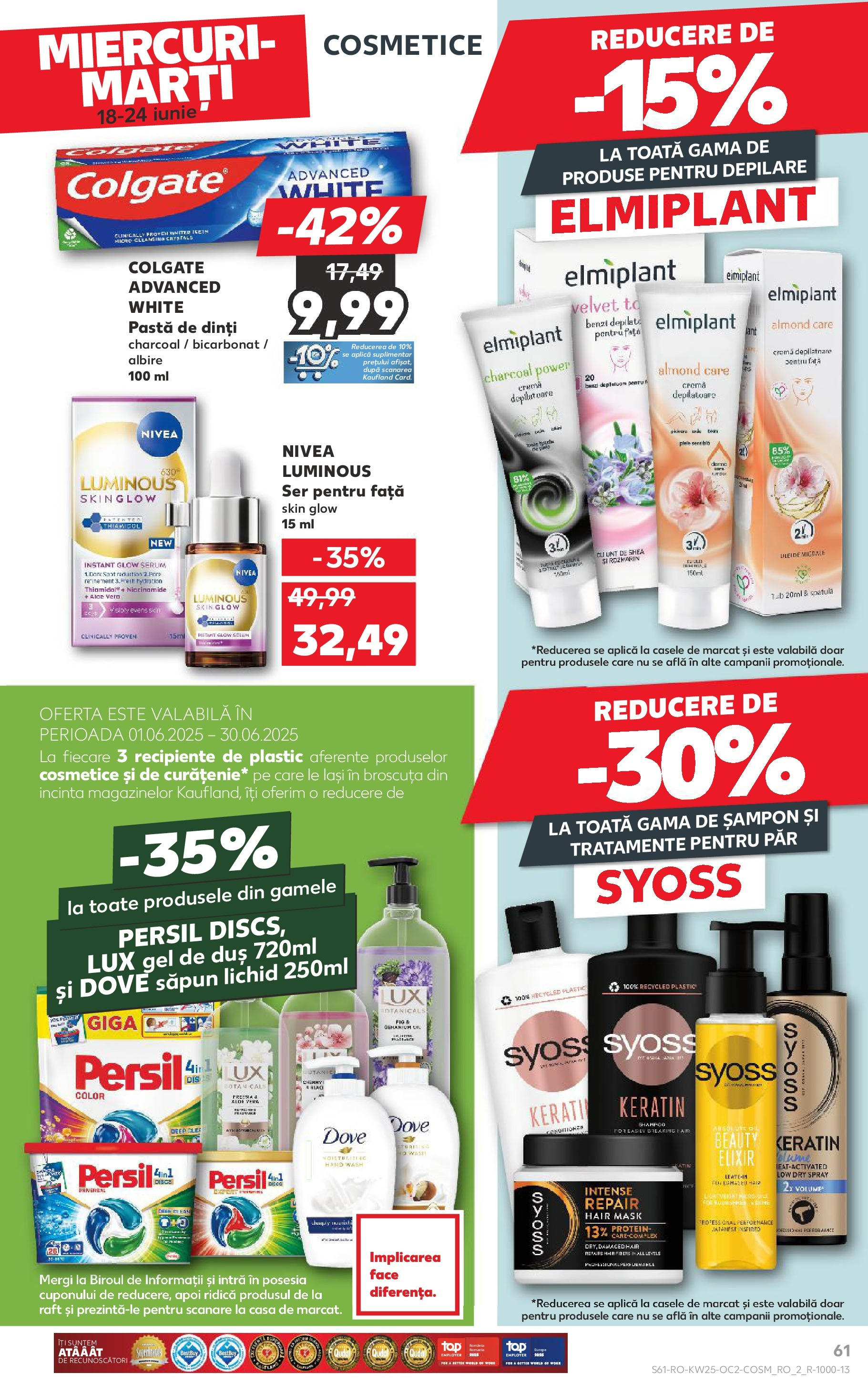 Catalog Kaufland 18 - 23 Iunie 2025 | Pagina 61 | Produse: Duș, Recipiente, Cremă, Săpun lichid