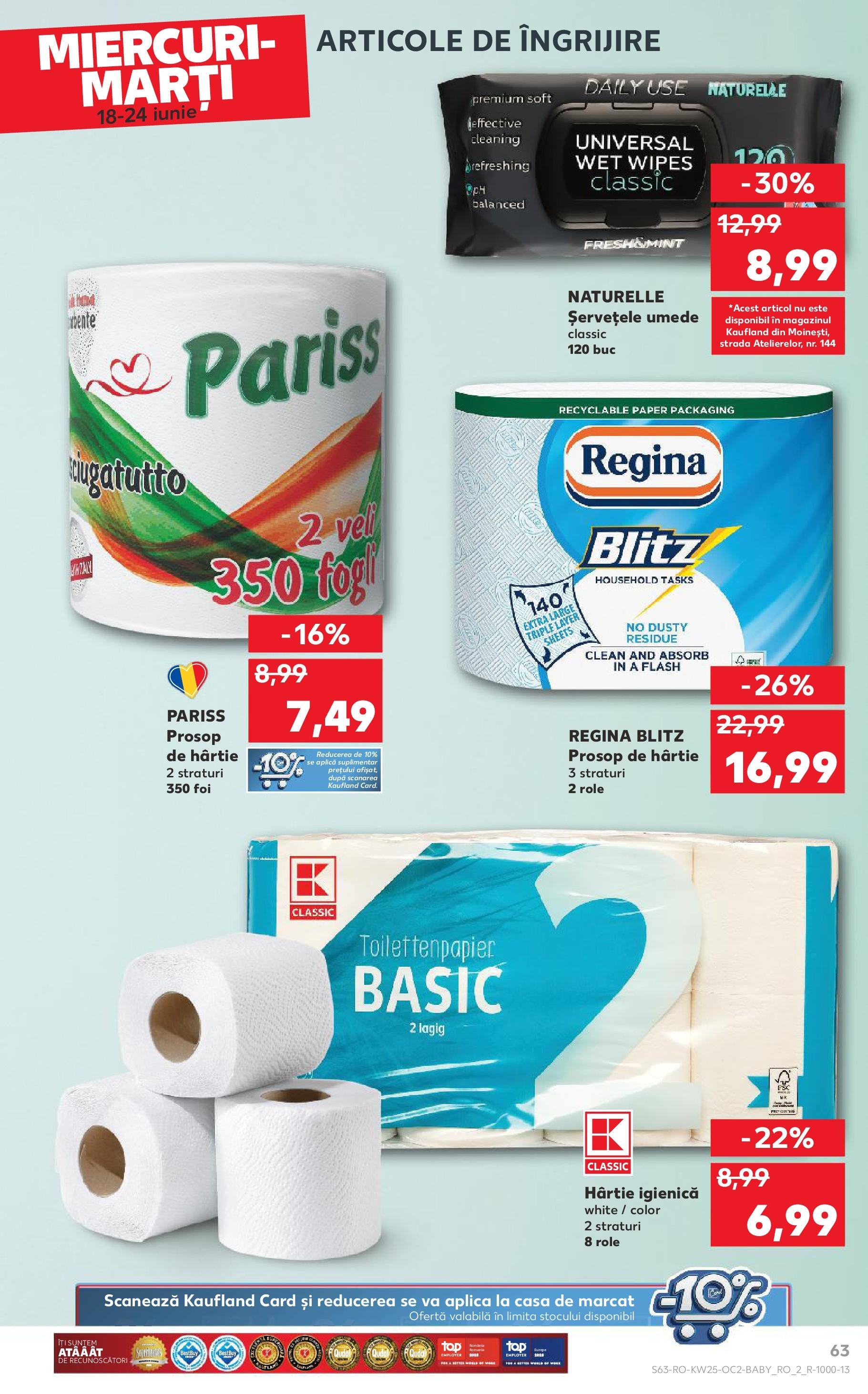 Catalog Kaufland 18 - 23 Iunie 2025 | Pagina 63 | Produse: Pomelo, Role, Șervețele umede