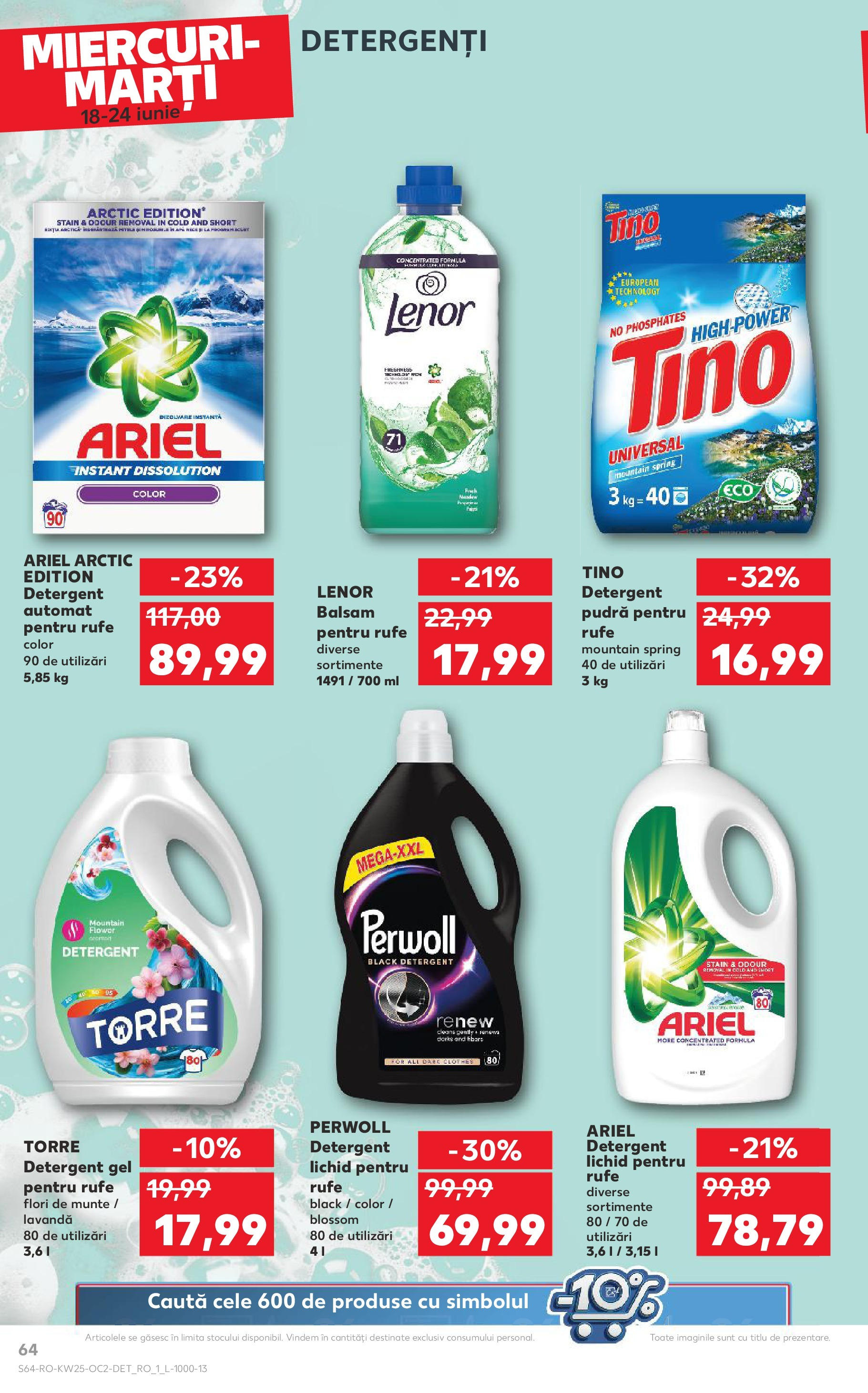 Catalog Kaufland 18 - 23 Iunie 2025 | Pagina 64 | Produse: Kedi Ödül Oyuncakları, Pudră, Balsam, Detergent