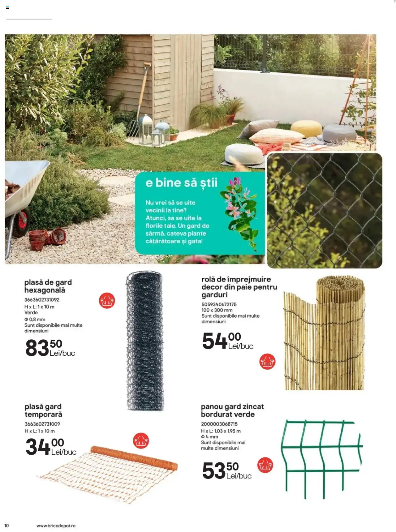 Catalog Brico Depot 23 Mai - 30 Octombrie 2025 | Pagina 10 | Produse: Panou gard