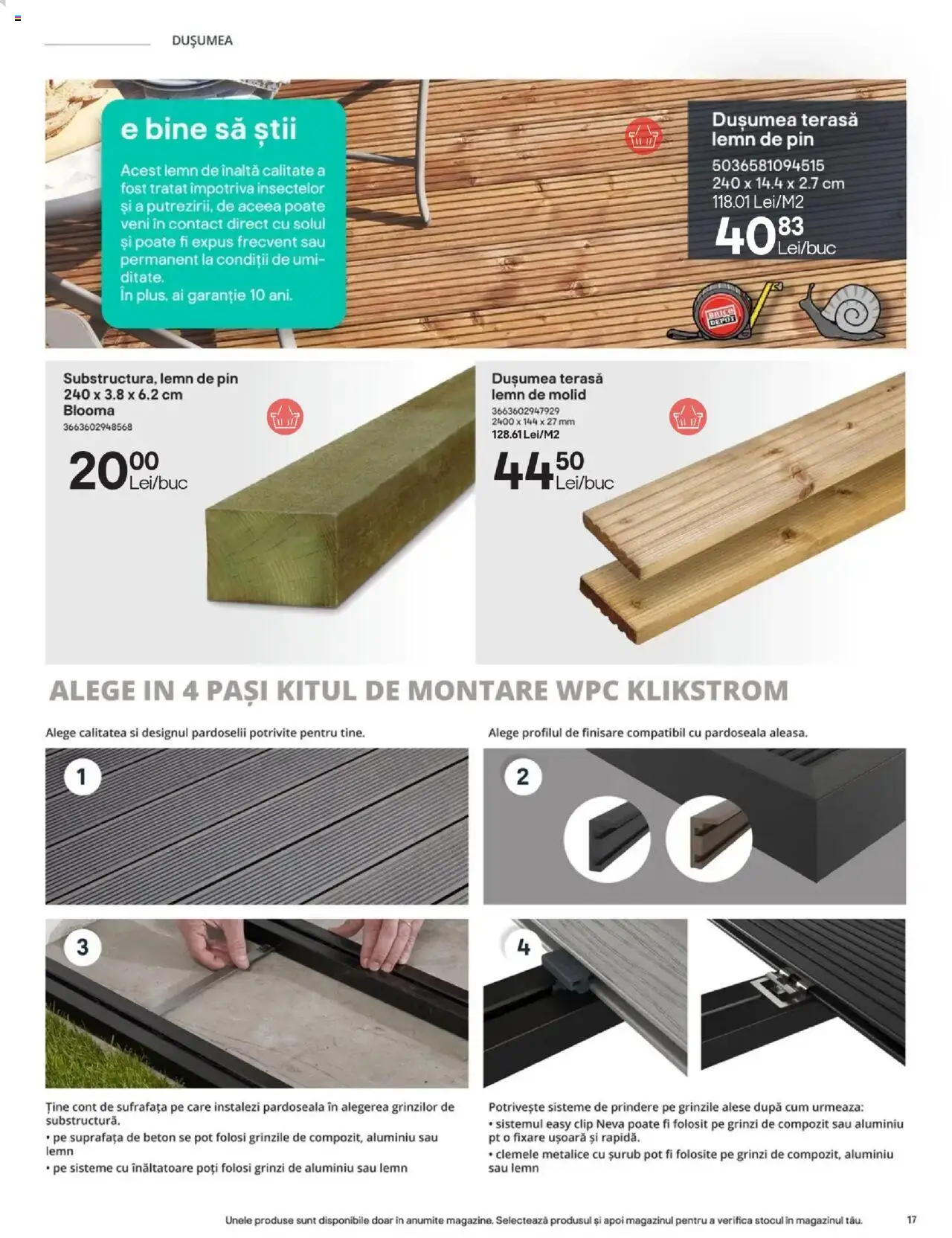 Catalog Brico Depot 23 Mai - 30 Octombrie 2025 | Pagina 17 | Produse: Pardoseală