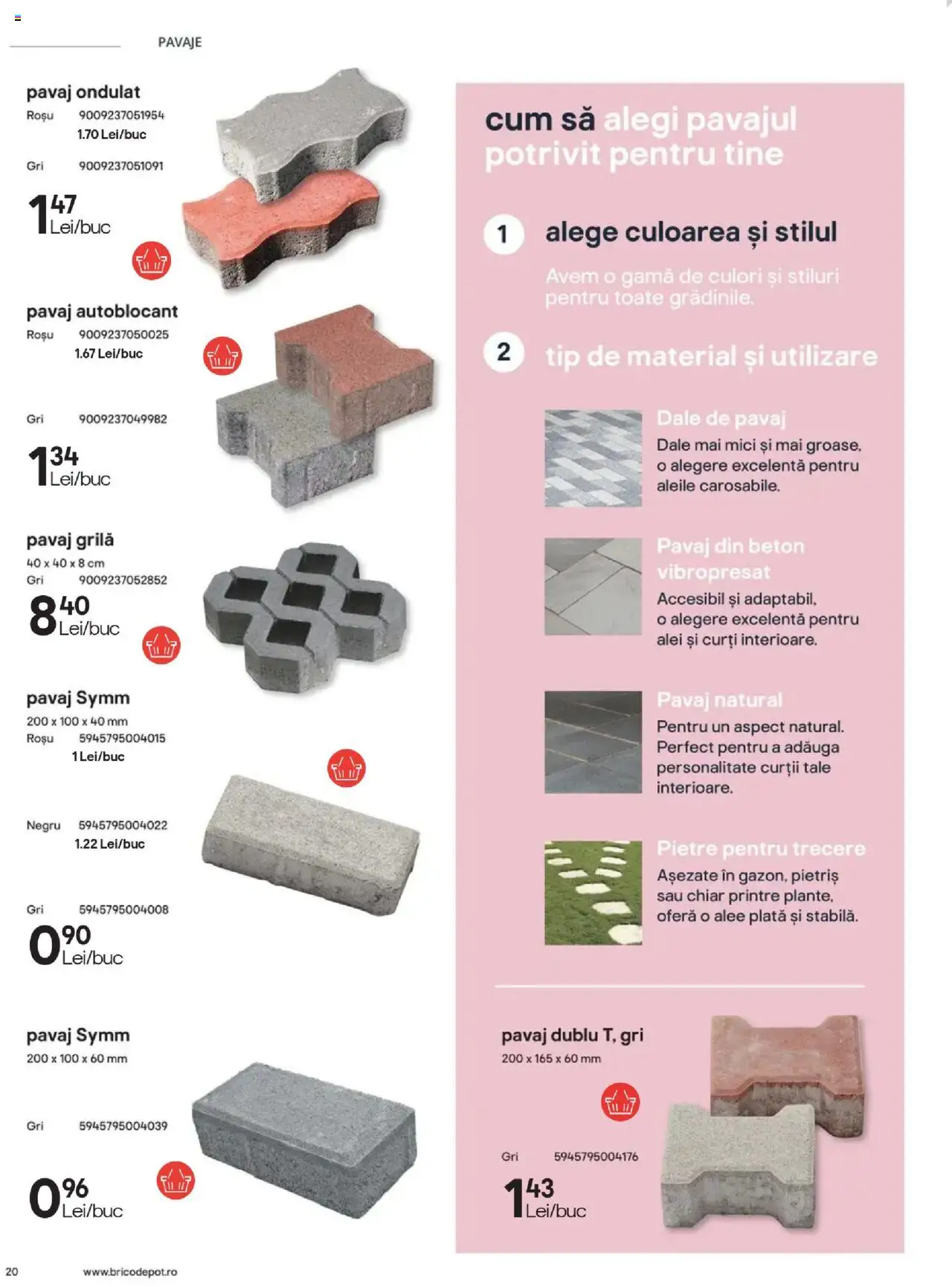 Catalog Brico Depot 23 Mai - 30 Octombrie 2025 | Pagina 20 | Produse: Mici, Dale, Pavaj