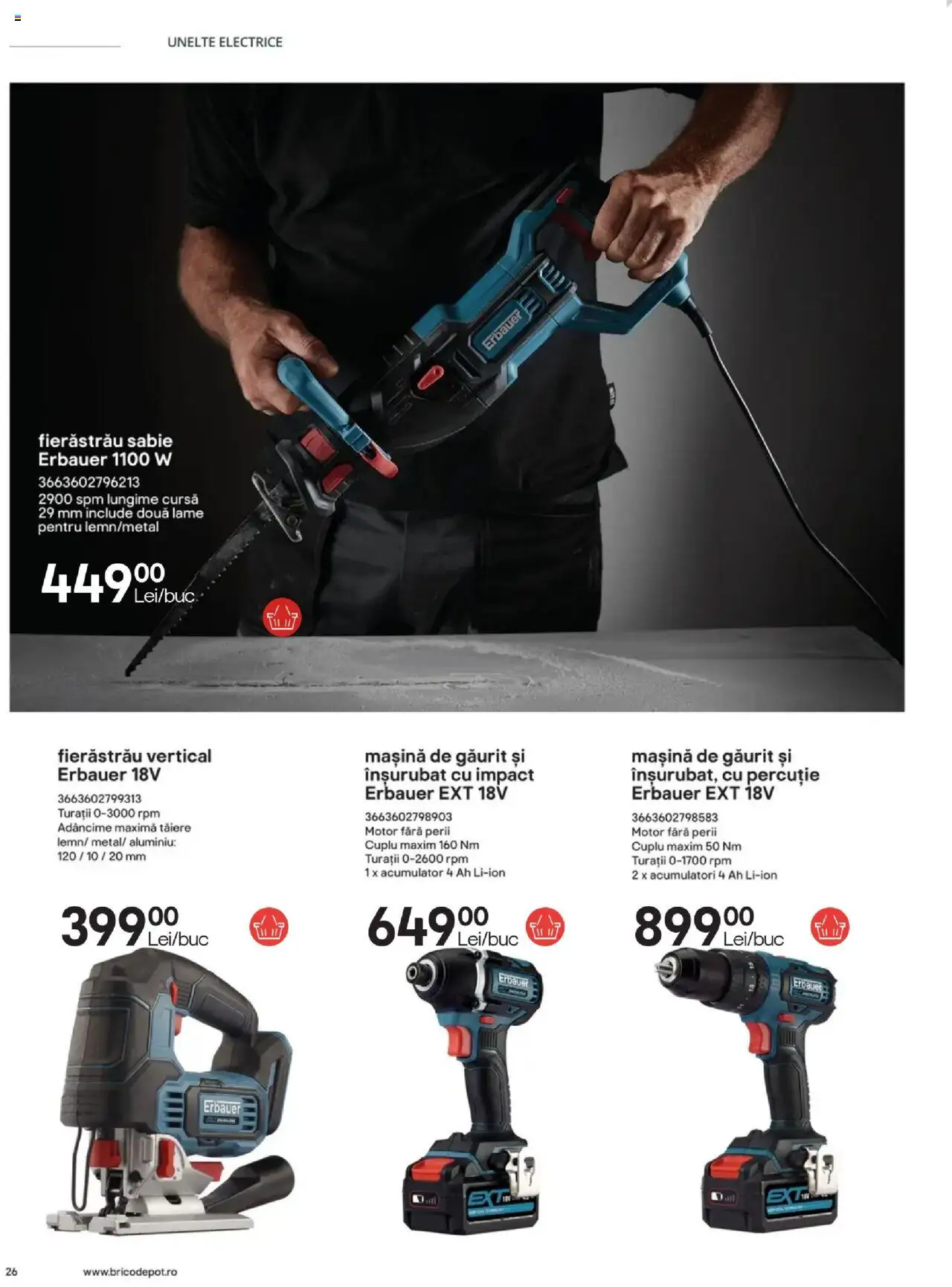 Catalog Brico Depot 23 Mai - 30 Octombrie 2025 | Pagina 26 | Produse: Mașină de găurit, Peluş Köpek Yatağı