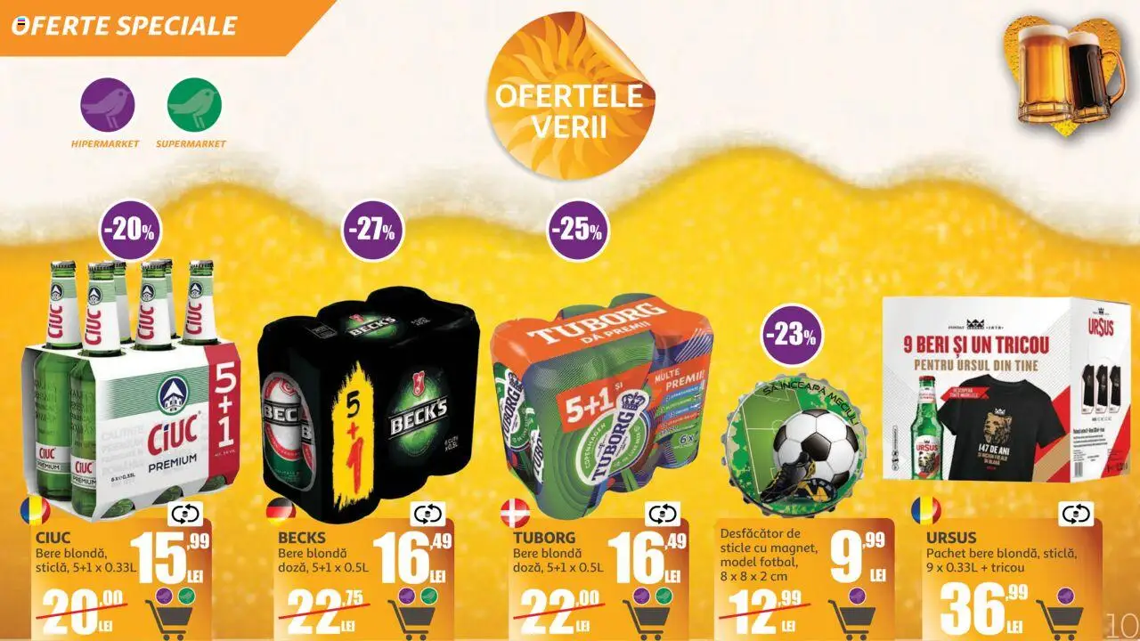 Catalog Auchan 11 Iunie - 14 Iulie 2025 | Pagina 10 | Produse: Bere, Tricou