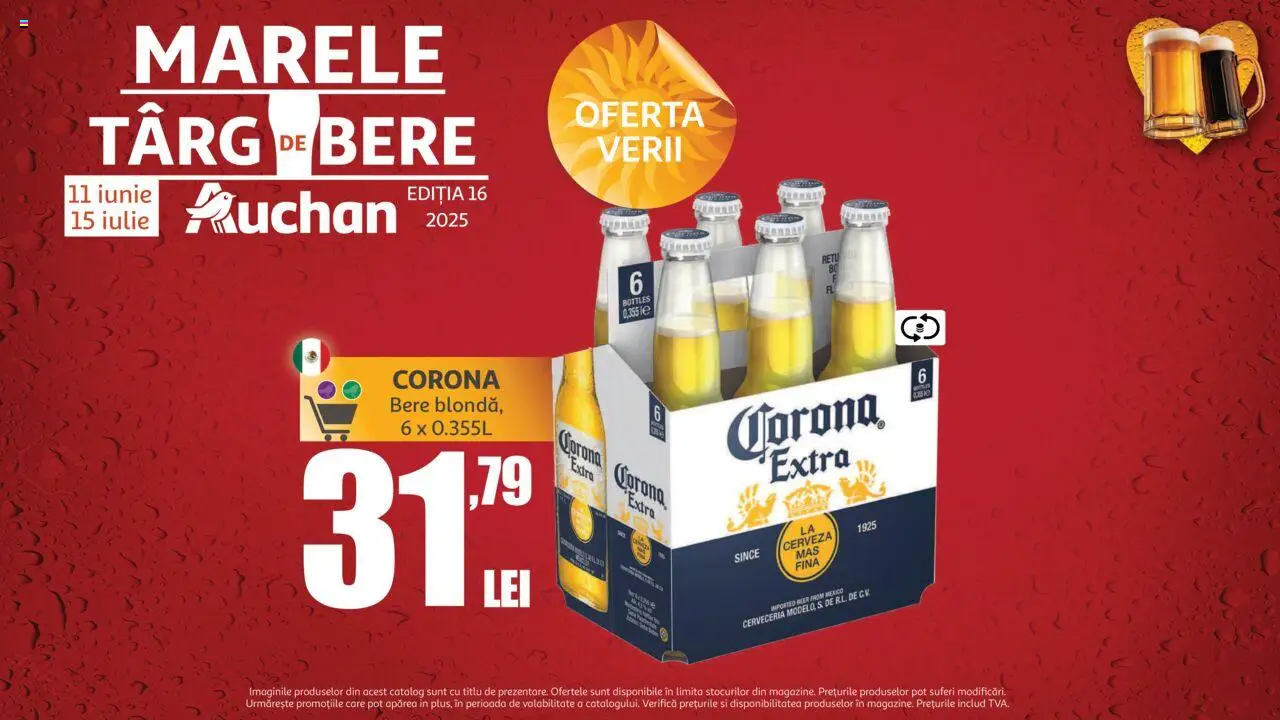 Catalog Auchan 11 Iunie - 14 Iulie 2025 | Pagina 23 | Produse: Klozet koku giderici, Bere