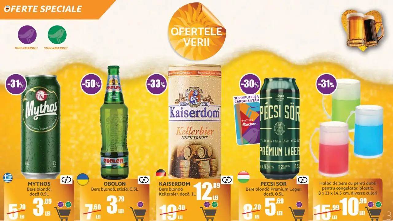Catalog Auchan 11 Iunie - 14 Iulie 2025 | Pagina 3 | Produse: Bere