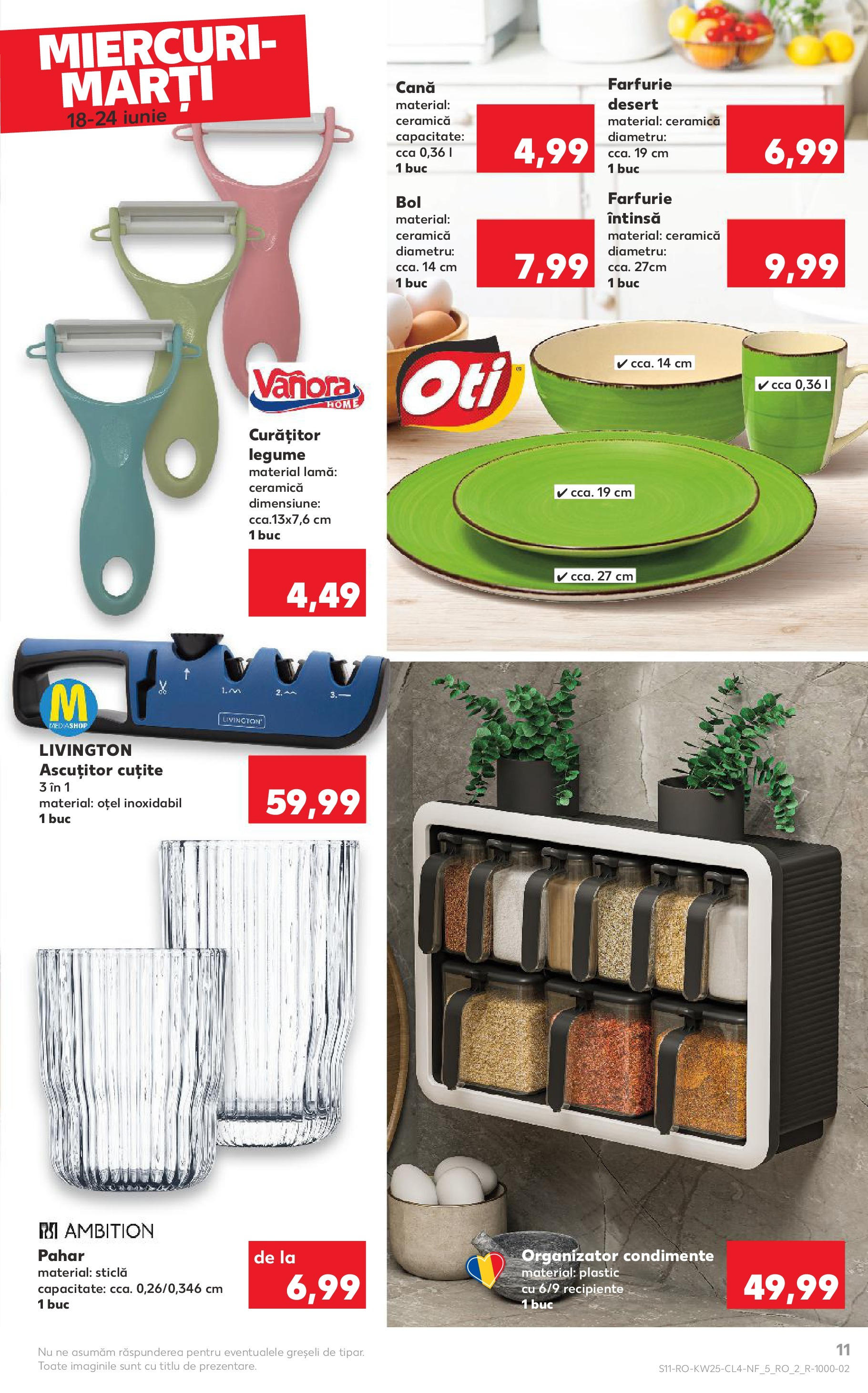 Catalog Kaufland 18 - 23 Iunie 2025 | Pagina 11 | Produse: Recipiente, Farfurie, Condimente, Legume