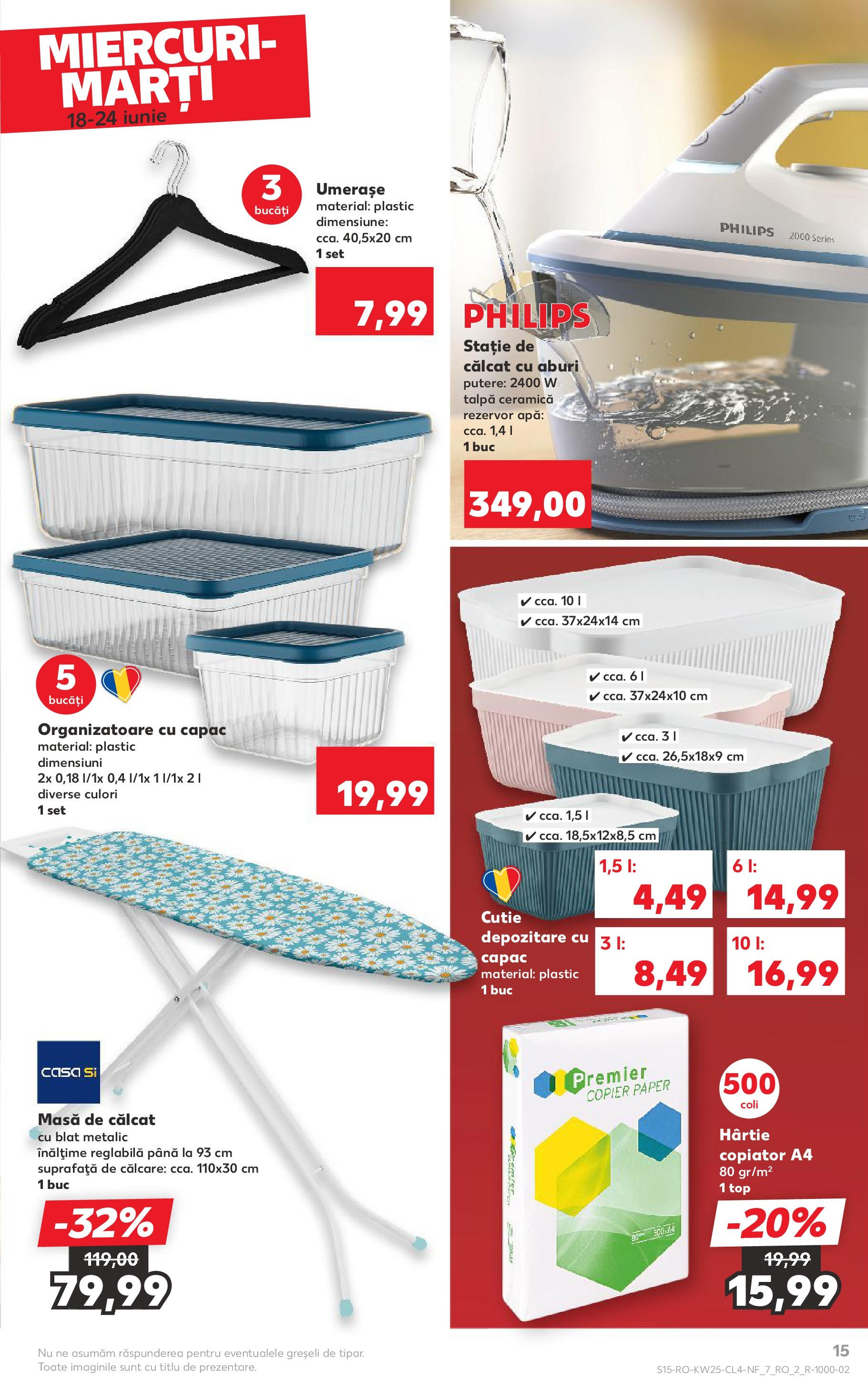 Catalog Kaufland 18 - 23 Iunie 2025 | Pagina 15 | Produse: Enginar, Cutie, Masă de călcat, Apă