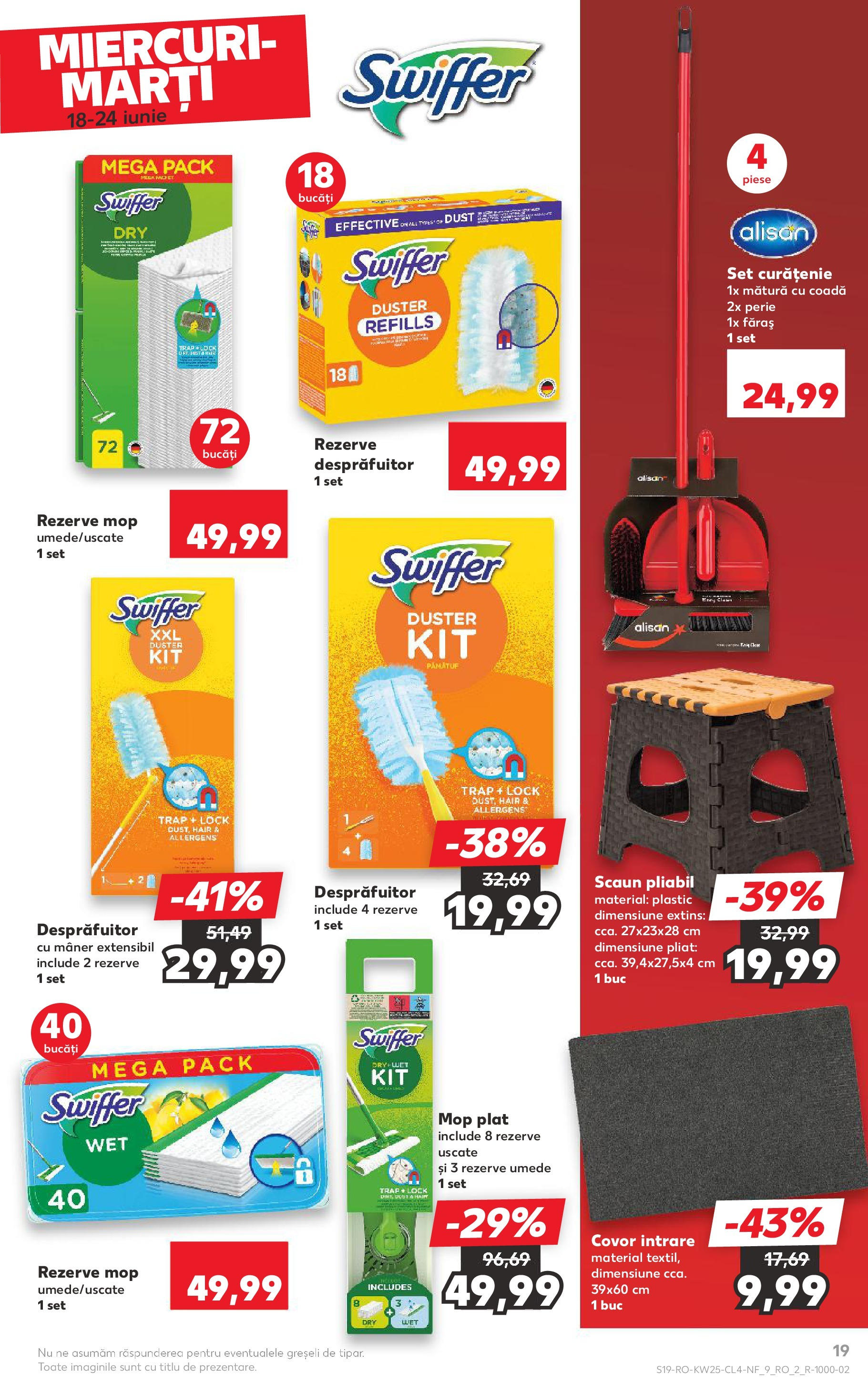 Catalog Kaufland 18 - 23 Iunie 2025 | Pagina 19 | Produse: Mop, Mâner, Scaun, Perie
