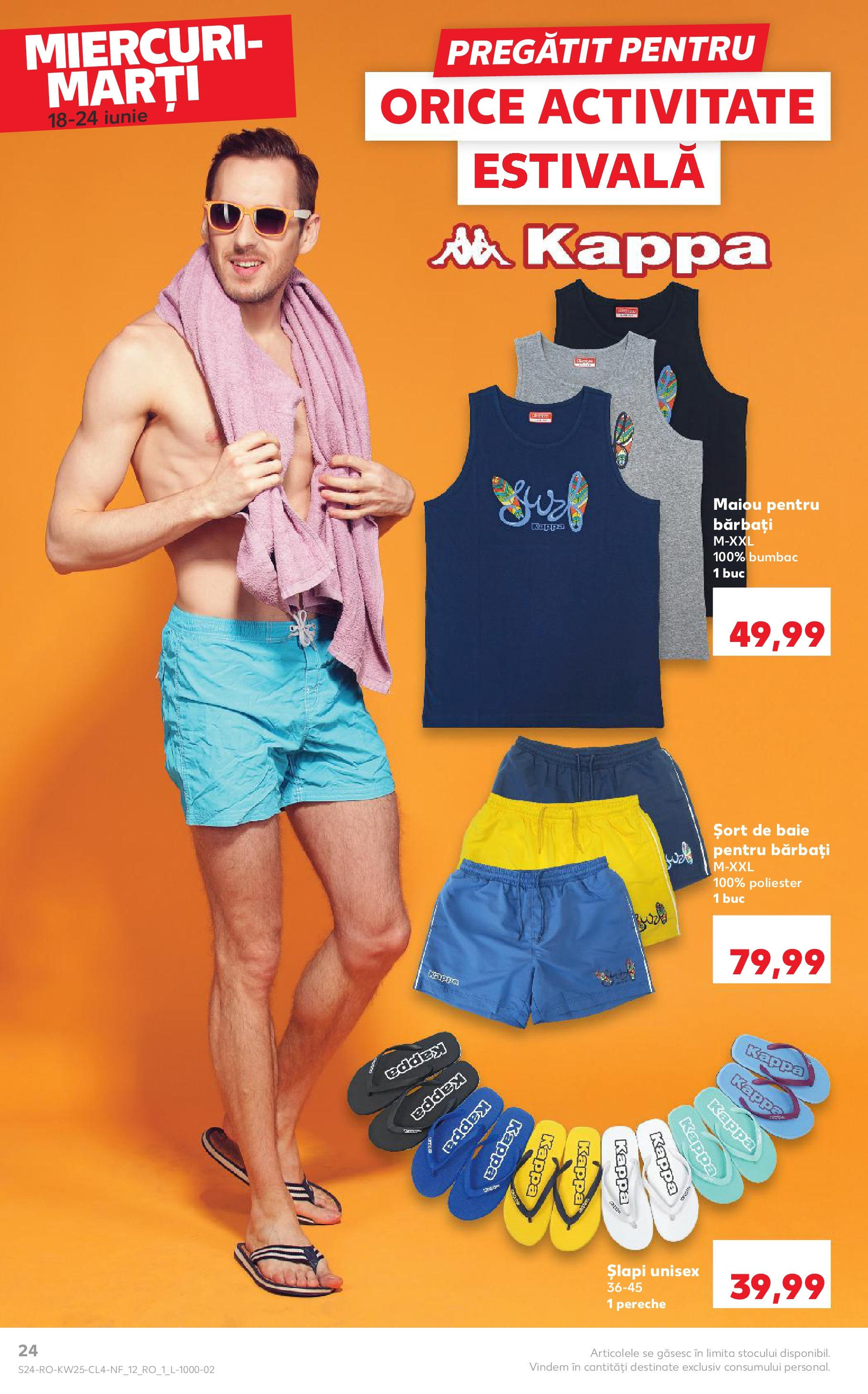 Catalog Kaufland 18 - 23 Iunie 2025 | Pagina 24 | Produse: Șort, Șort de baie, Maiou, Șlapi