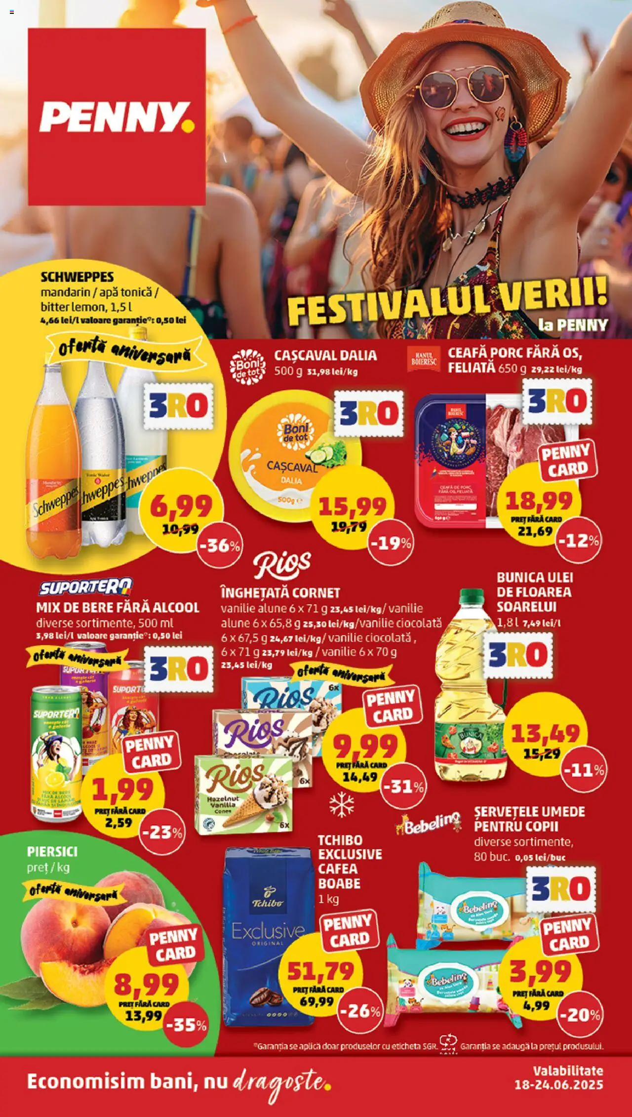 Catalog PENNY Market 18 - 23 Iunie 2025 | Pagina 1 | Produse: Cașcaval, Ulei, Cafea, Bere