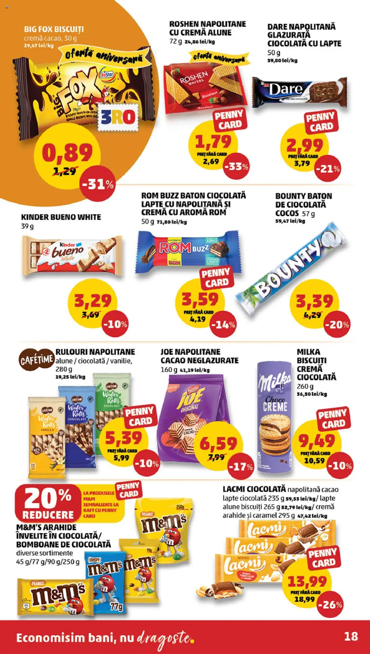 Catalog PENNY Market 18 - 23 Iunie 2025 | Pagina 18 | Produse: Alune, Cremă, Ciocolată, Bomboane