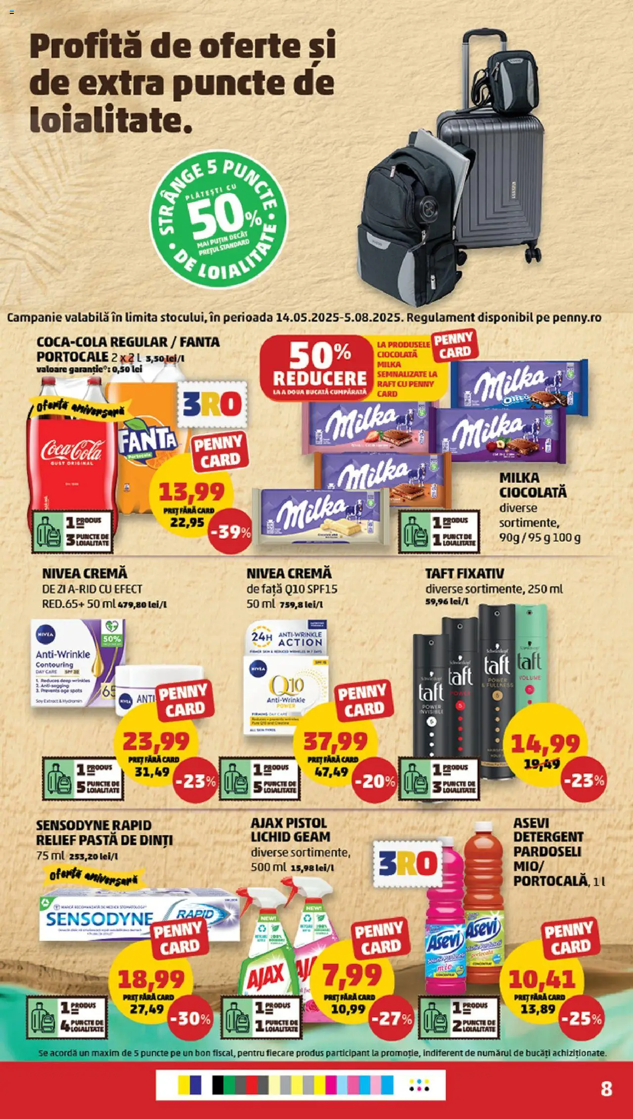 Catalog PENNY Market 18 - 23 Iunie 2025 | Pagina 8 | Produse: Ciocolată, Portocale, Pastă de dinți, Detergent