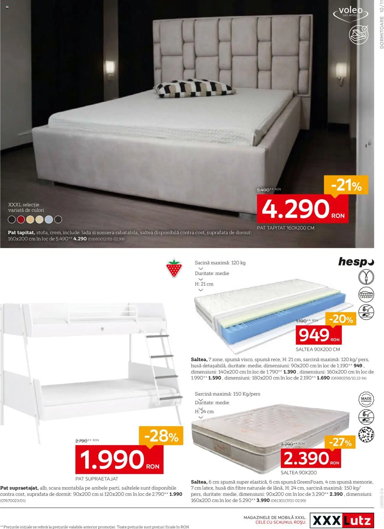 Catalog XXXLutz 16 - 28 Iunie 2025 | Pagina 11 | Produse: Pat, Saltea, Scară
