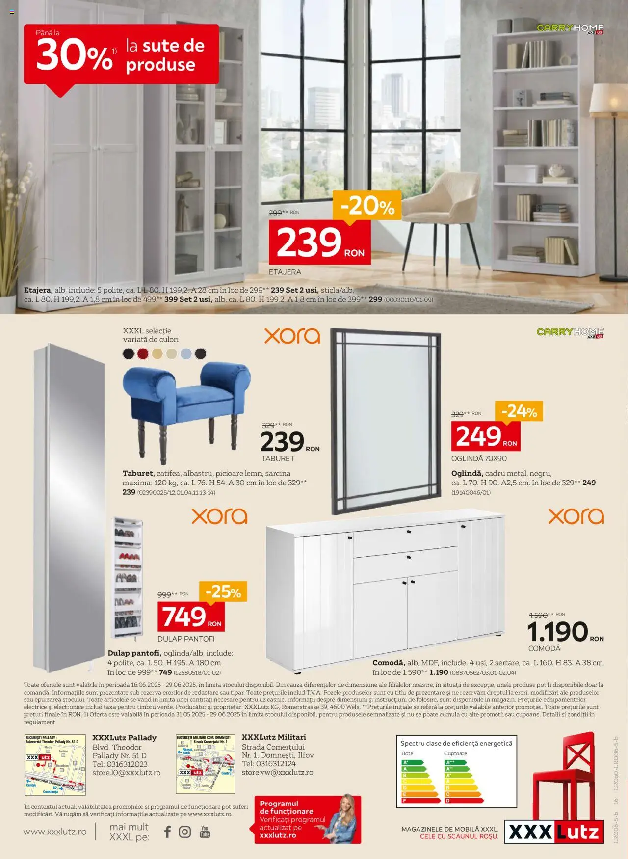 Catalog XXXLutz 16 - 28 Iunie 2025 | Pagina 16 | Produse: Pantofi, Comodă, Oglindă, Taburet