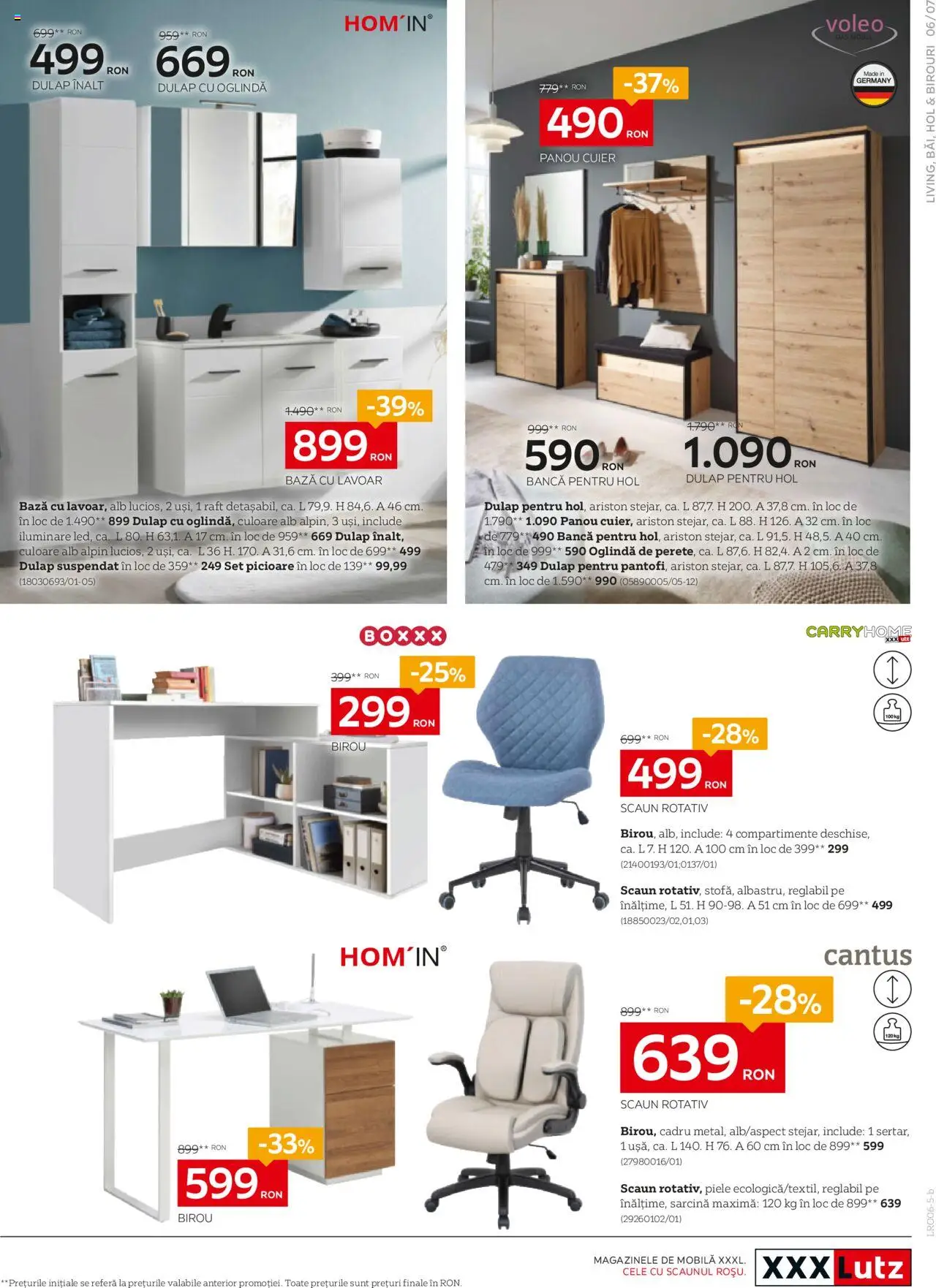 Catalog XXXLutz 16 - 28 Iunie 2025 | Pagina 7 | Produse: Çikolatalı gofret, Raft, Lavoar, Oglindă