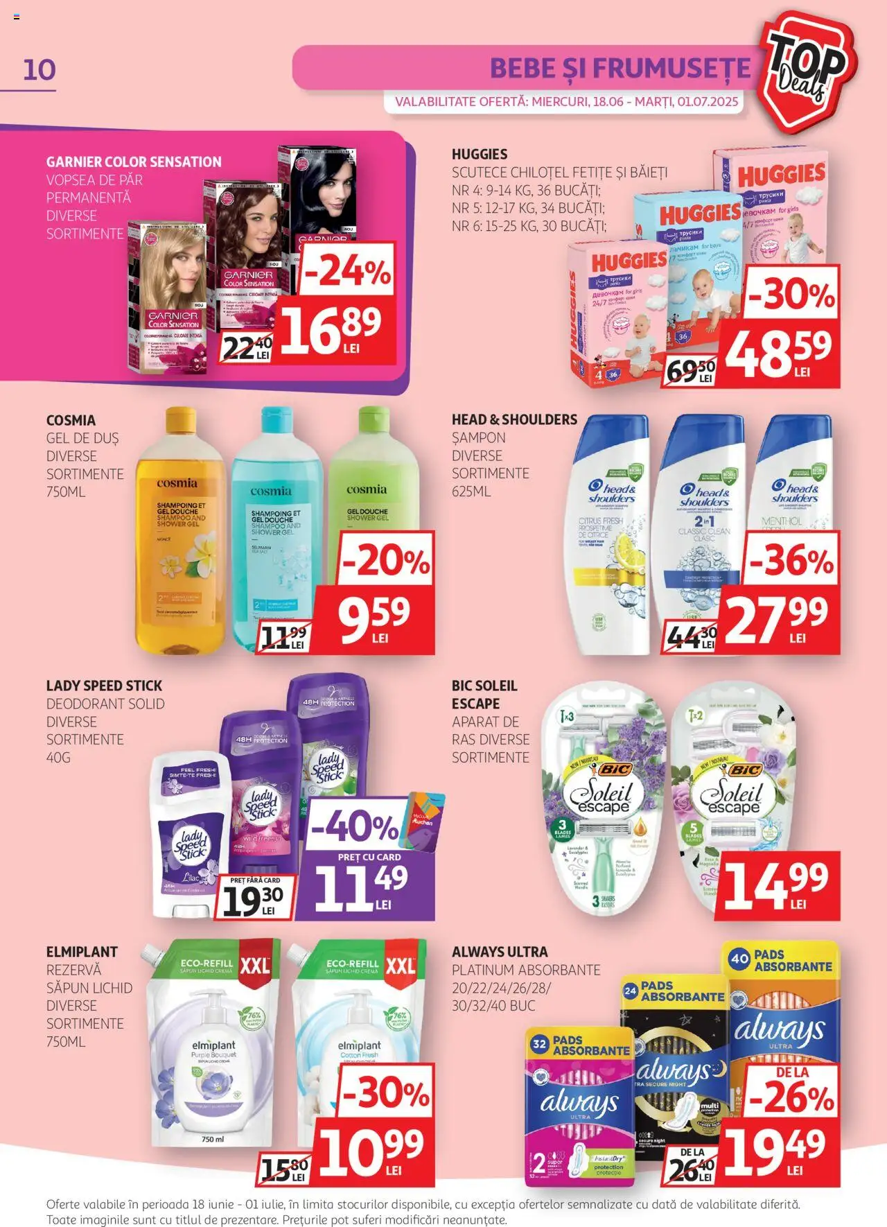 Catalog Auchan 18 - 30 Iunie 2025 | Pagina 10 | Produse: Pomelo, Șampon, Gel de duș, Deodorant