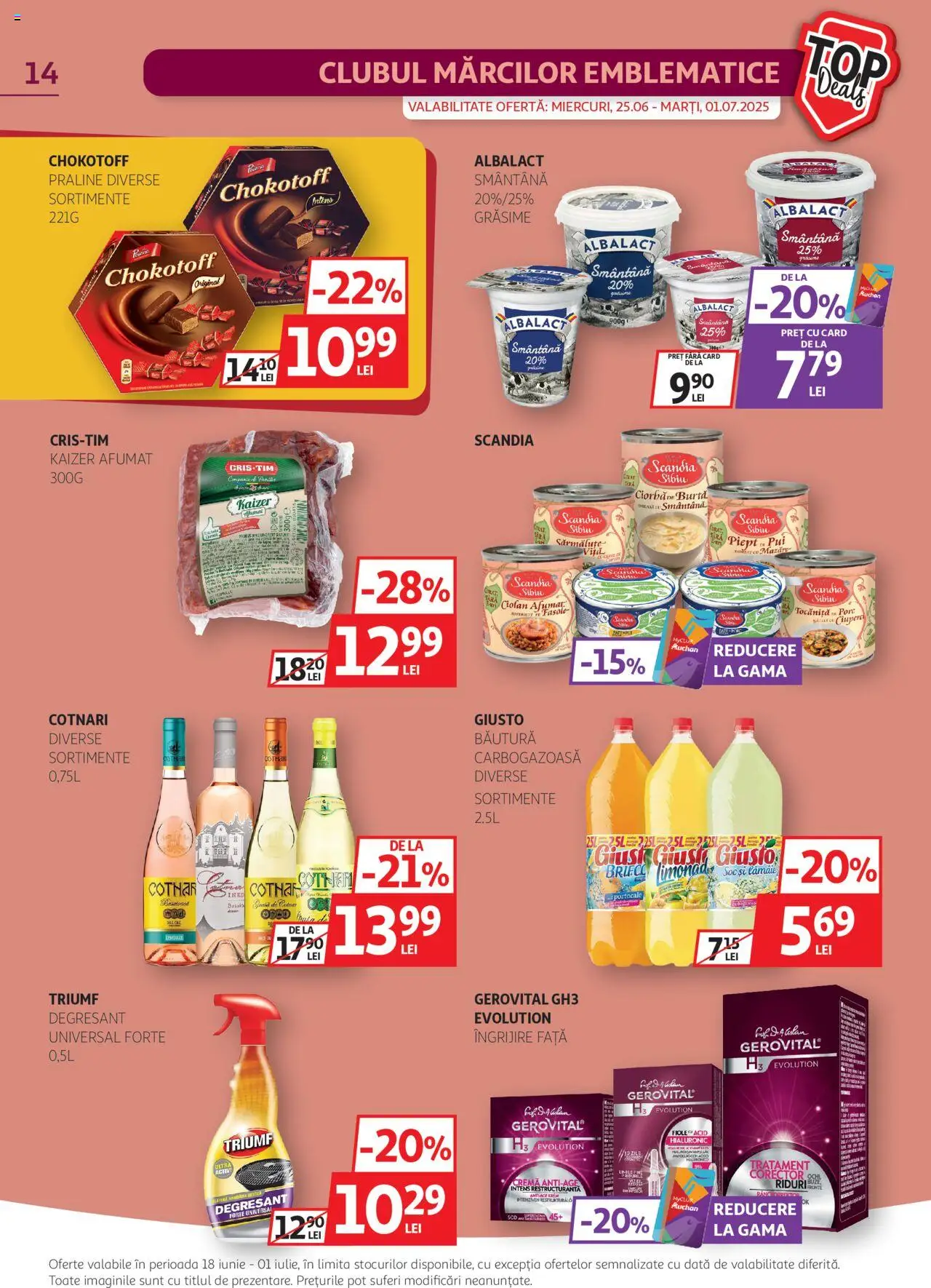 Catalog Auchan 18 - 30 Iunie 2025 | Pagina 14 | Produse: Praline, Cremă, Smântână, Lămâie