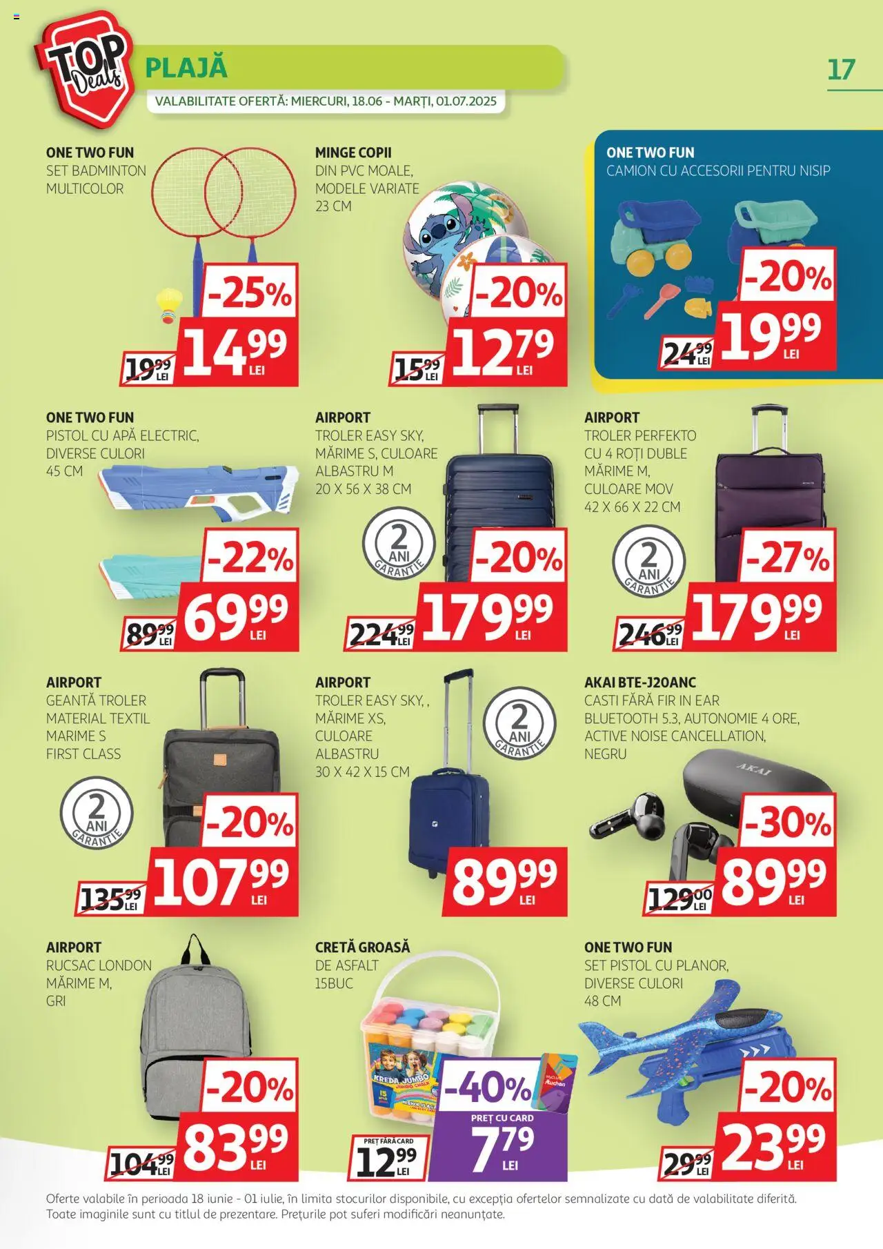 Catalog Auchan 18 - 30 Iunie 2025 | Pagina 17 | Produse: Căști, Geantă, Apă, Rucsac