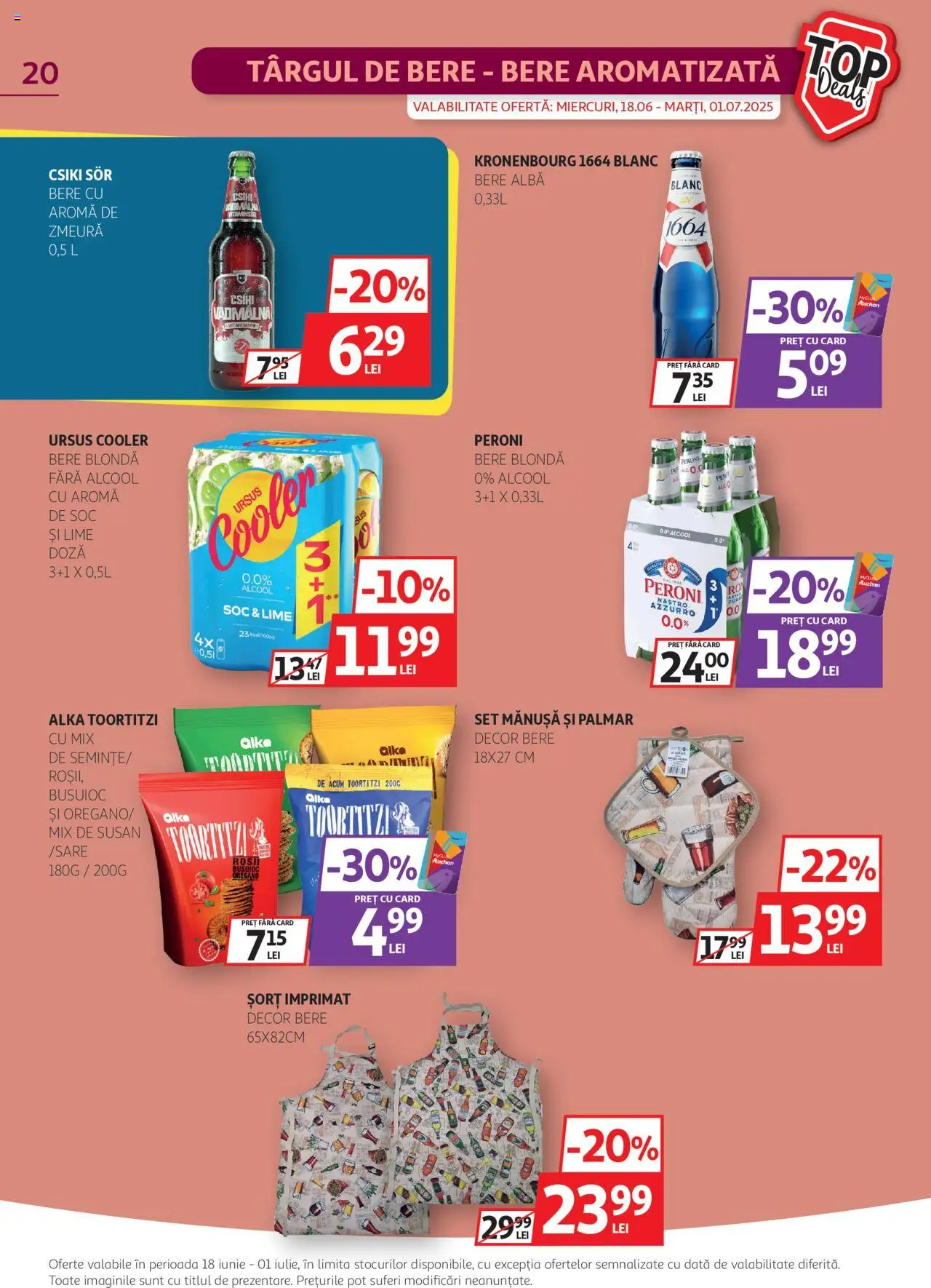 Catalog Auchan 18 - 30 Iunie 2025 | Pagina 20 | Produse: Lime, Zmeură, Șort, Bere