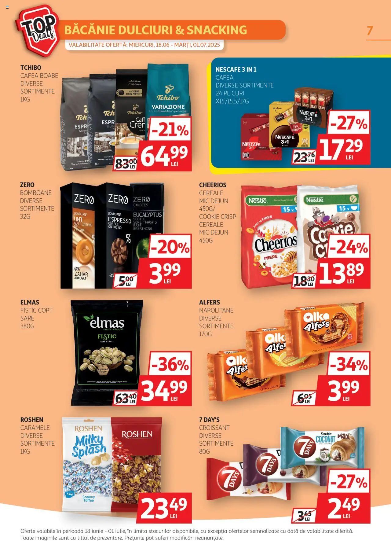 Catalog Auchan 18 - 30 Iunie 2025 | Pagina 7 | Produse: Bomboane, Cacao, Sare, Lămâie