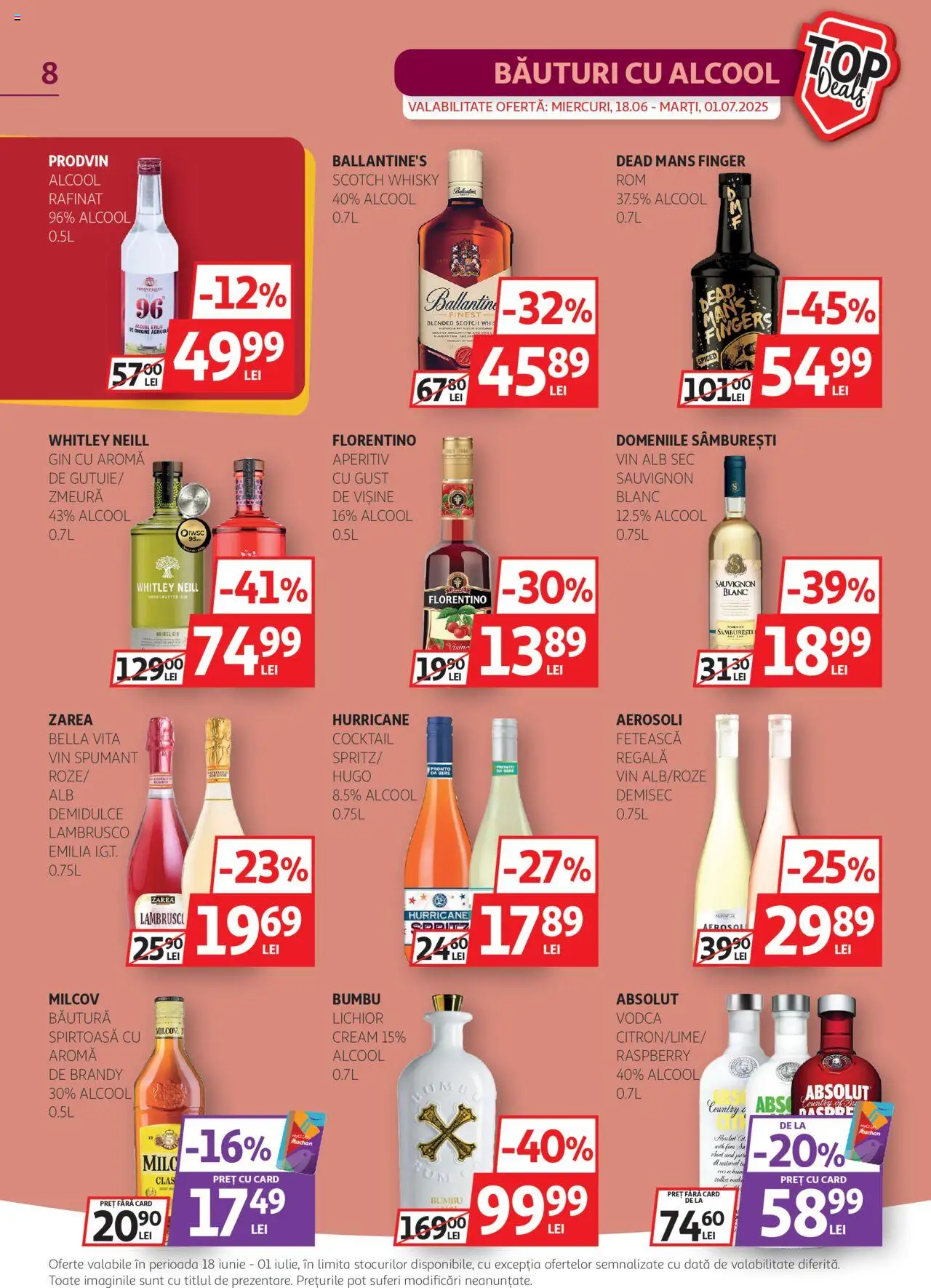 Catalog Auchan 18 - 30 Iunie 2025 | Pagina 8 | Produse: Zmeură, Lichior, Vin, Gin