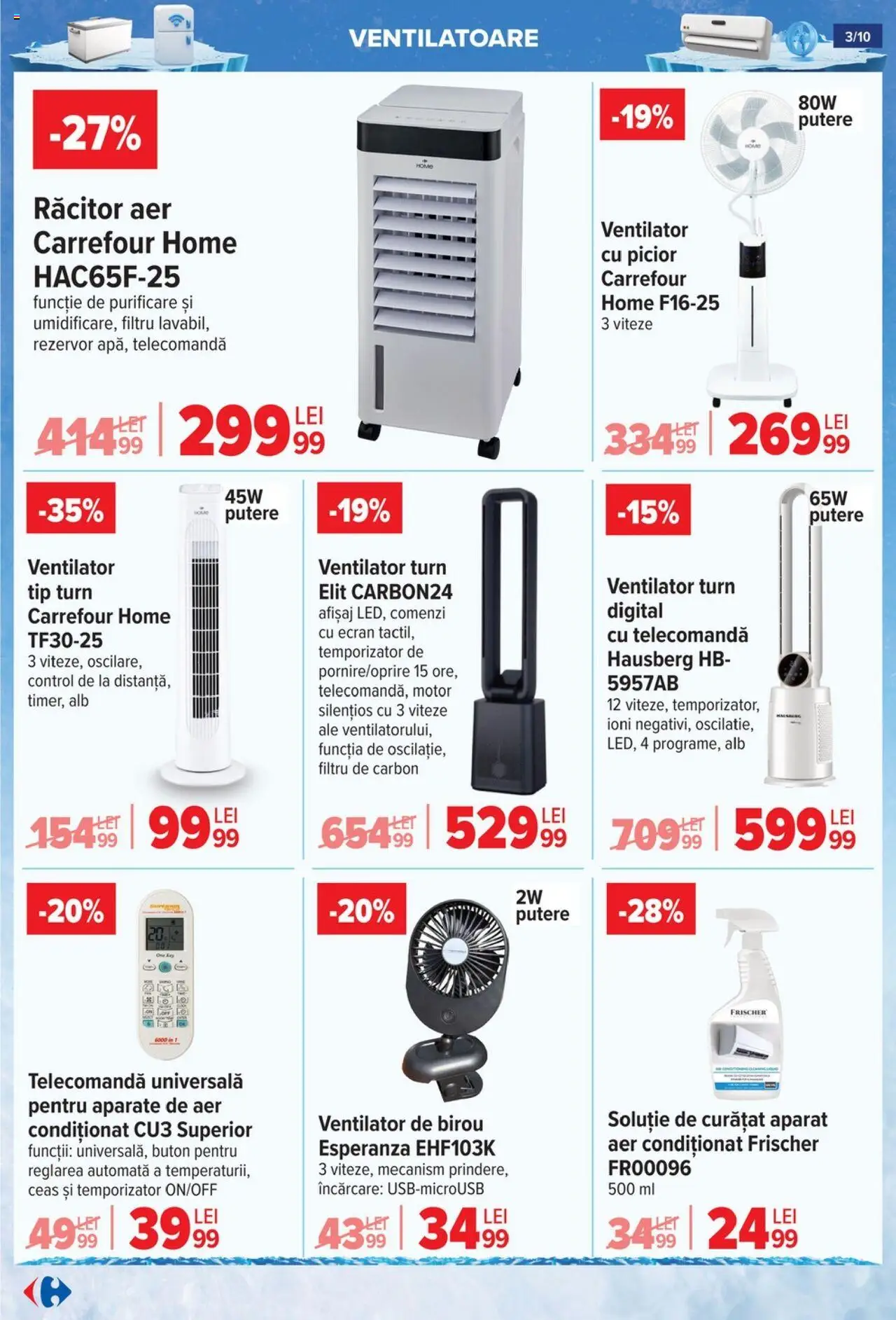 Catalog Carrefour 18 Iunie - 15 Iulie 2025 | Pagina 3 | Produse: Ceas, Aer Condiționat, Çikolatalı gofret, Ventilator