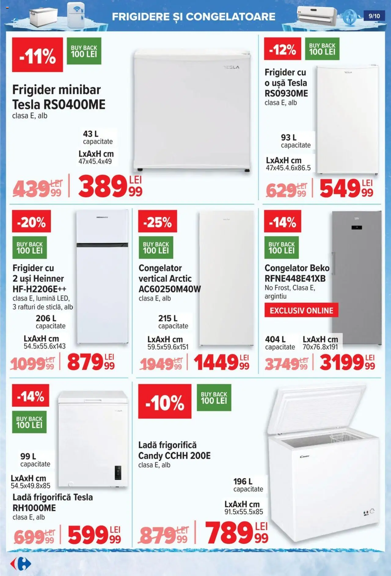 Catalog Carrefour 18 Iunie - 15 Iulie 2025 | Pagina 9 | Produse: Tavuk suyu, Frigider, Congelator, Ladă frigorifică