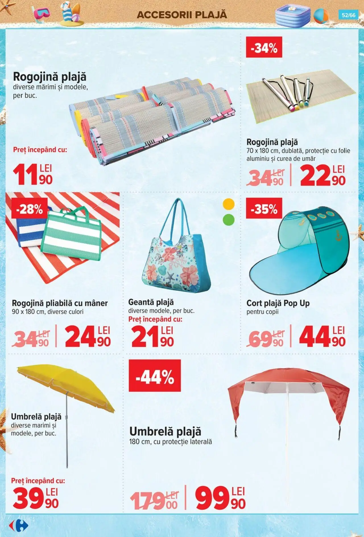 Catalog Carrefour 18 - 30 Iunie 2025 | Pagina 52 | Produse: Umbrelă, Geantă, Cort, Rogojină